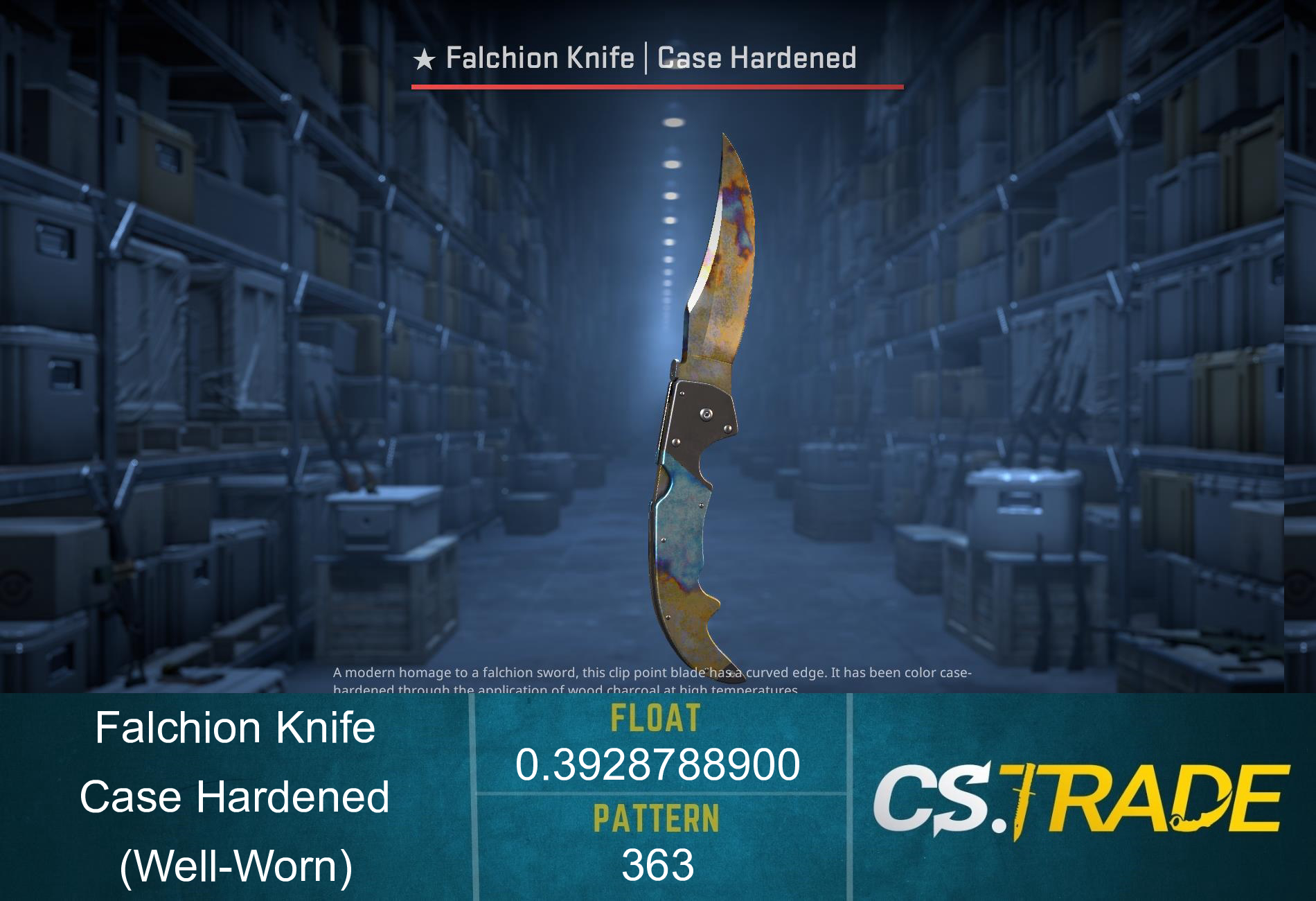 ★ Falchion Knife | Case Hardened (Well-Worn) Screenshot