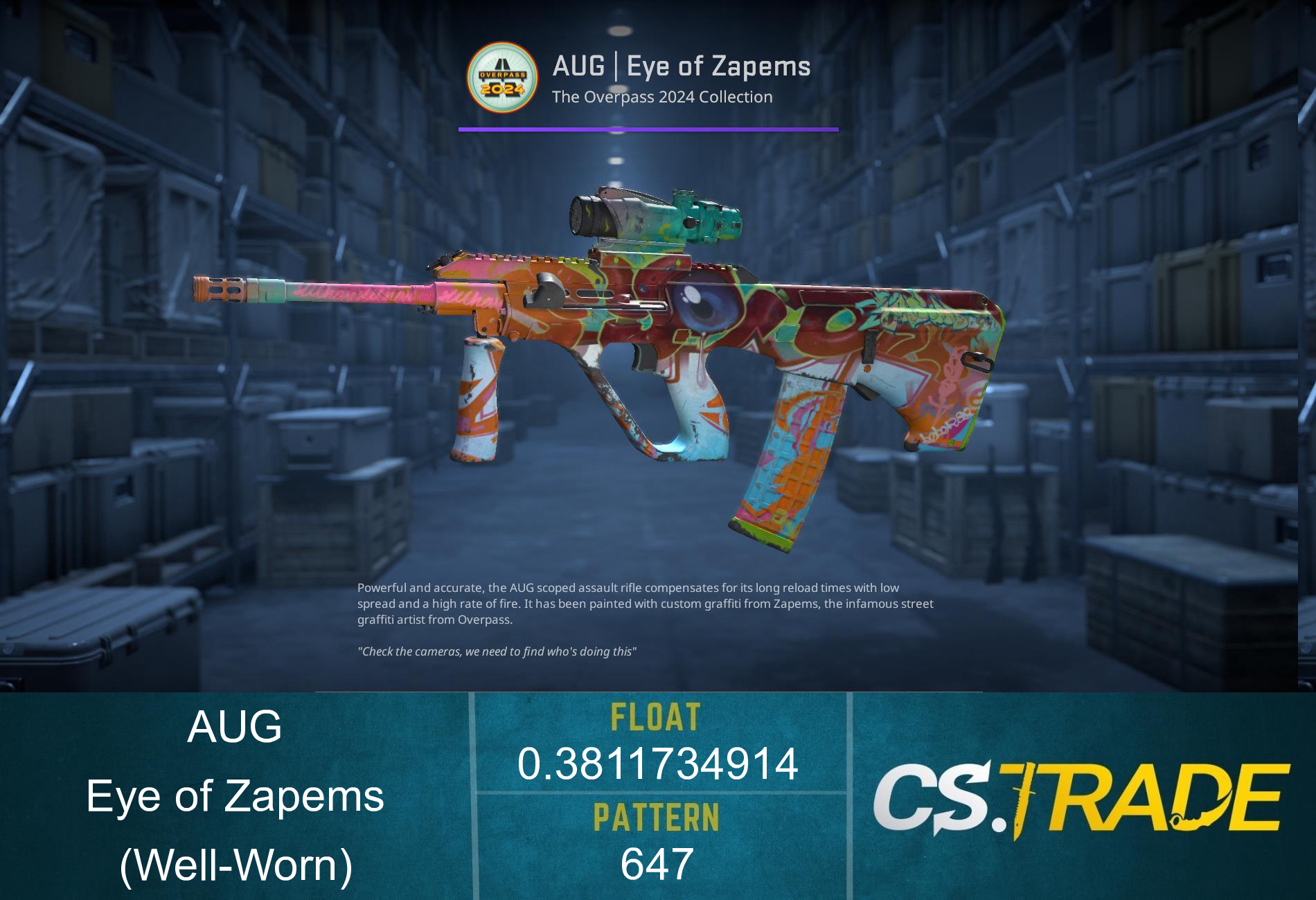 AUG | Eye of Zapems (Well-Worn) Screenshot