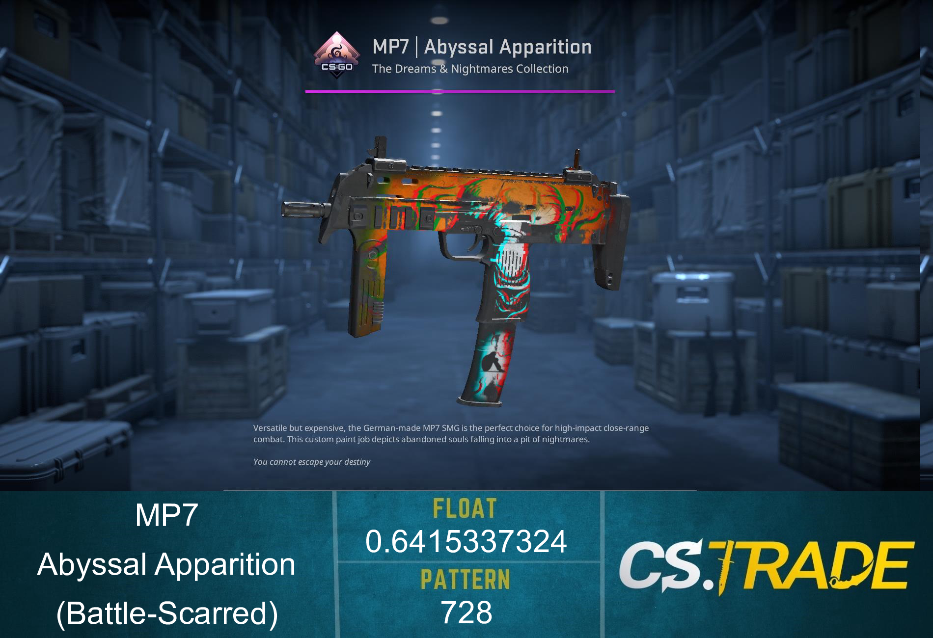 StatTrak™ MP7 | Abyssal Apparition (Battle-Scarred) Screenshot