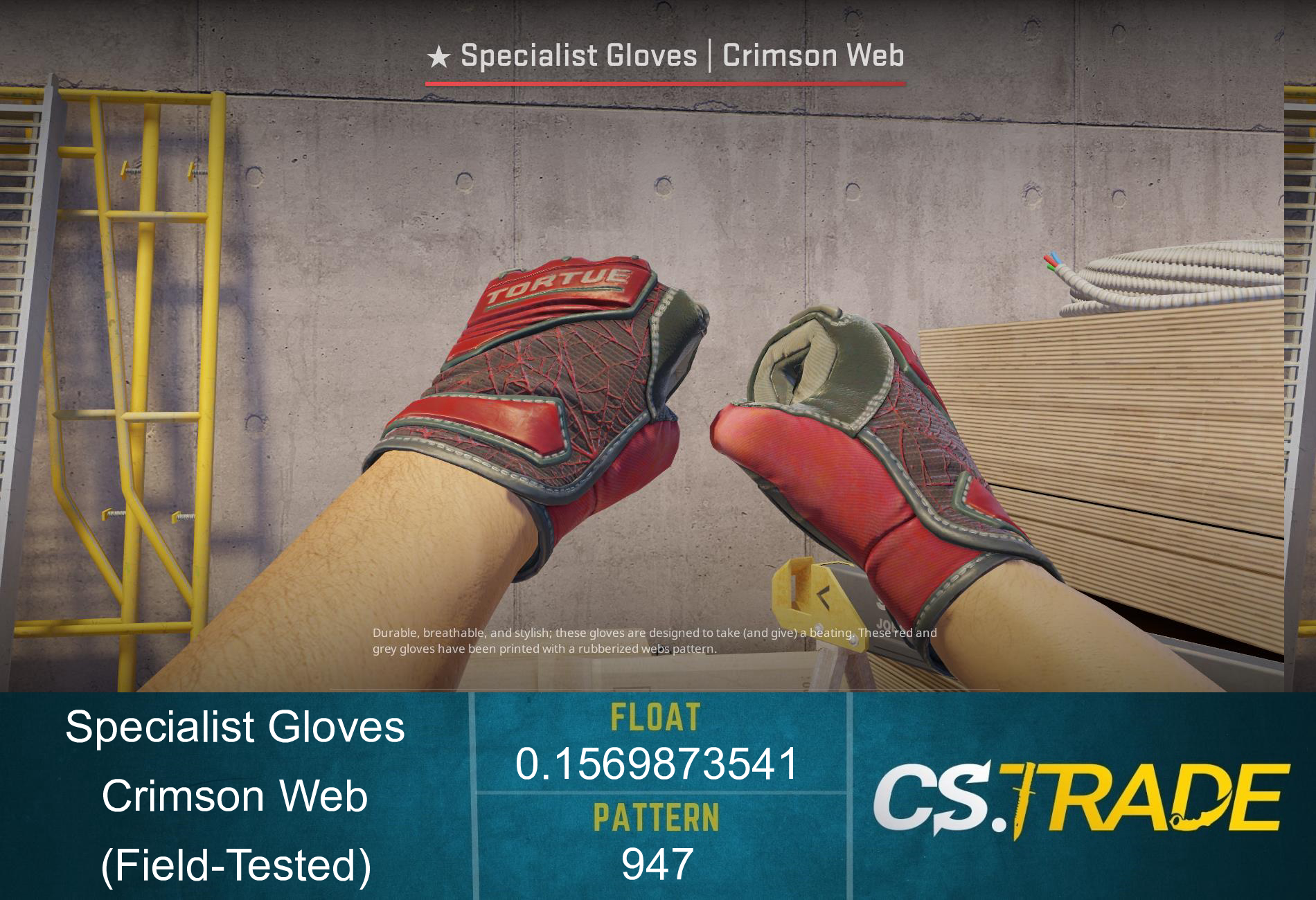 ★ Specialist Gloves | Crimson Web (Field-Tested) Screenshot