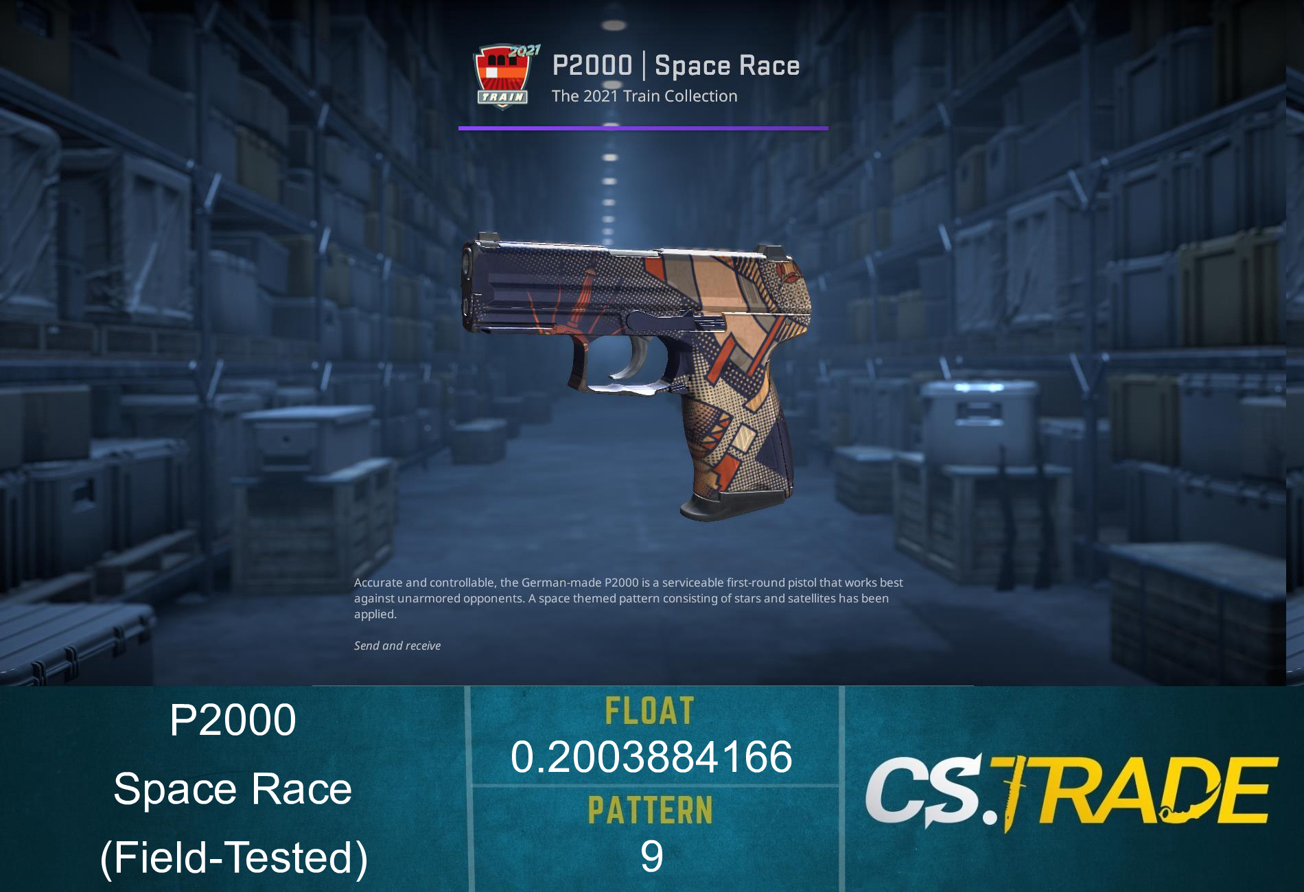 P2000 | Space Race (Well-Worn) Screenshot