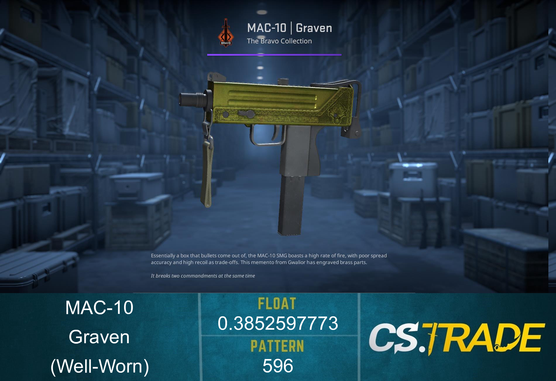 MAC-10 | Graven (Well-Worn) Screenshot