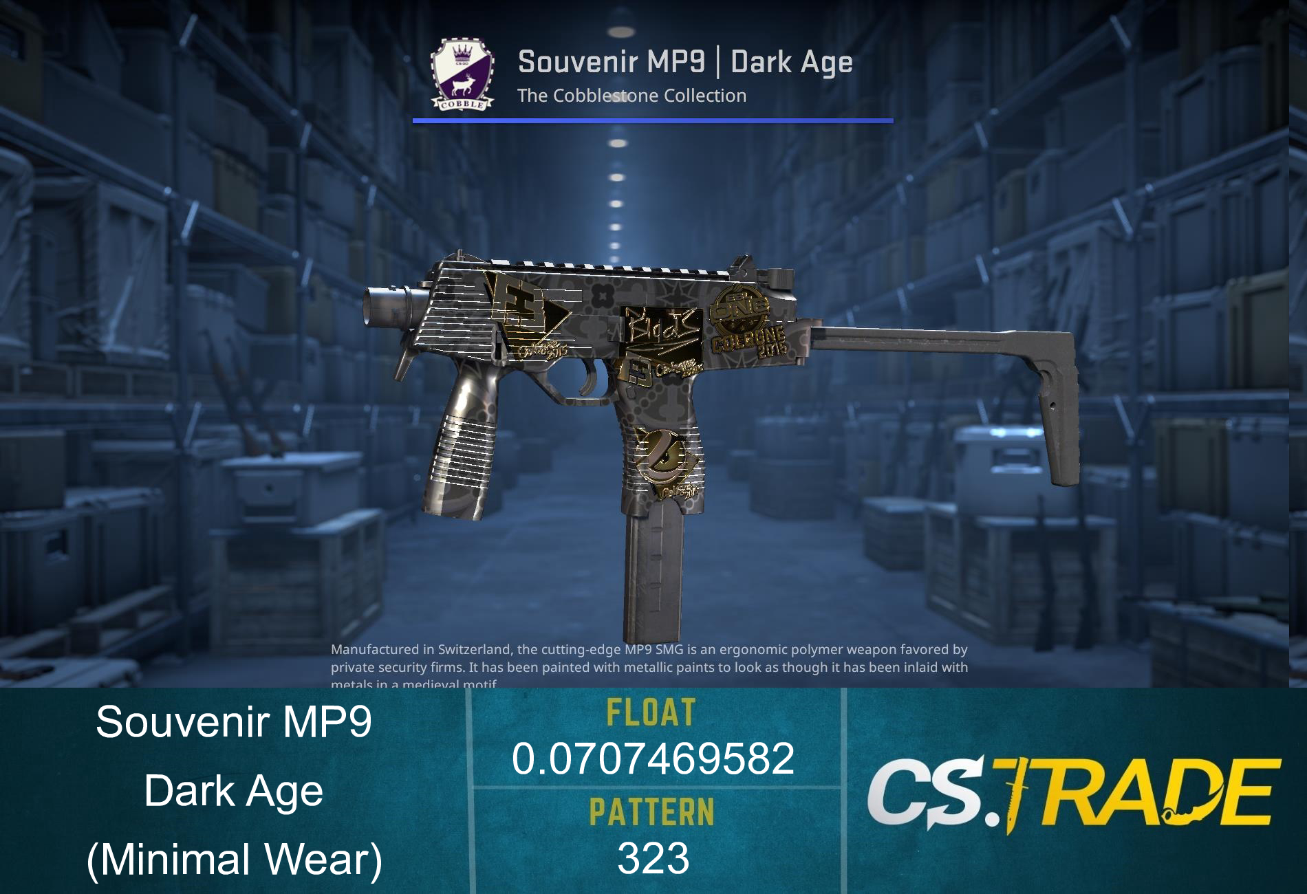 MP9 | Dark Age (Minimal Wear) Screenshot
