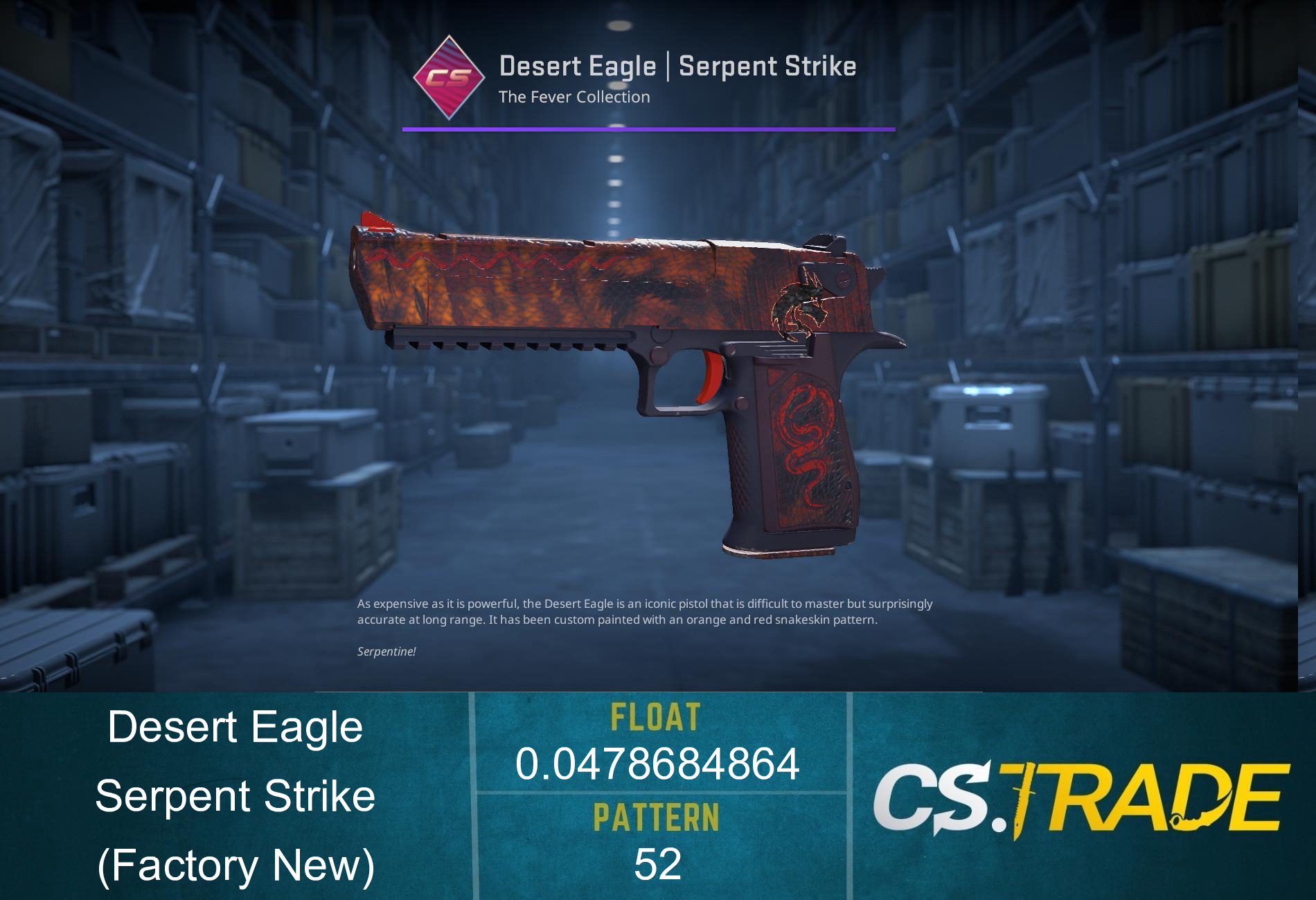 Desert Eagle | Serpent Strike (Factory New) Screenshot