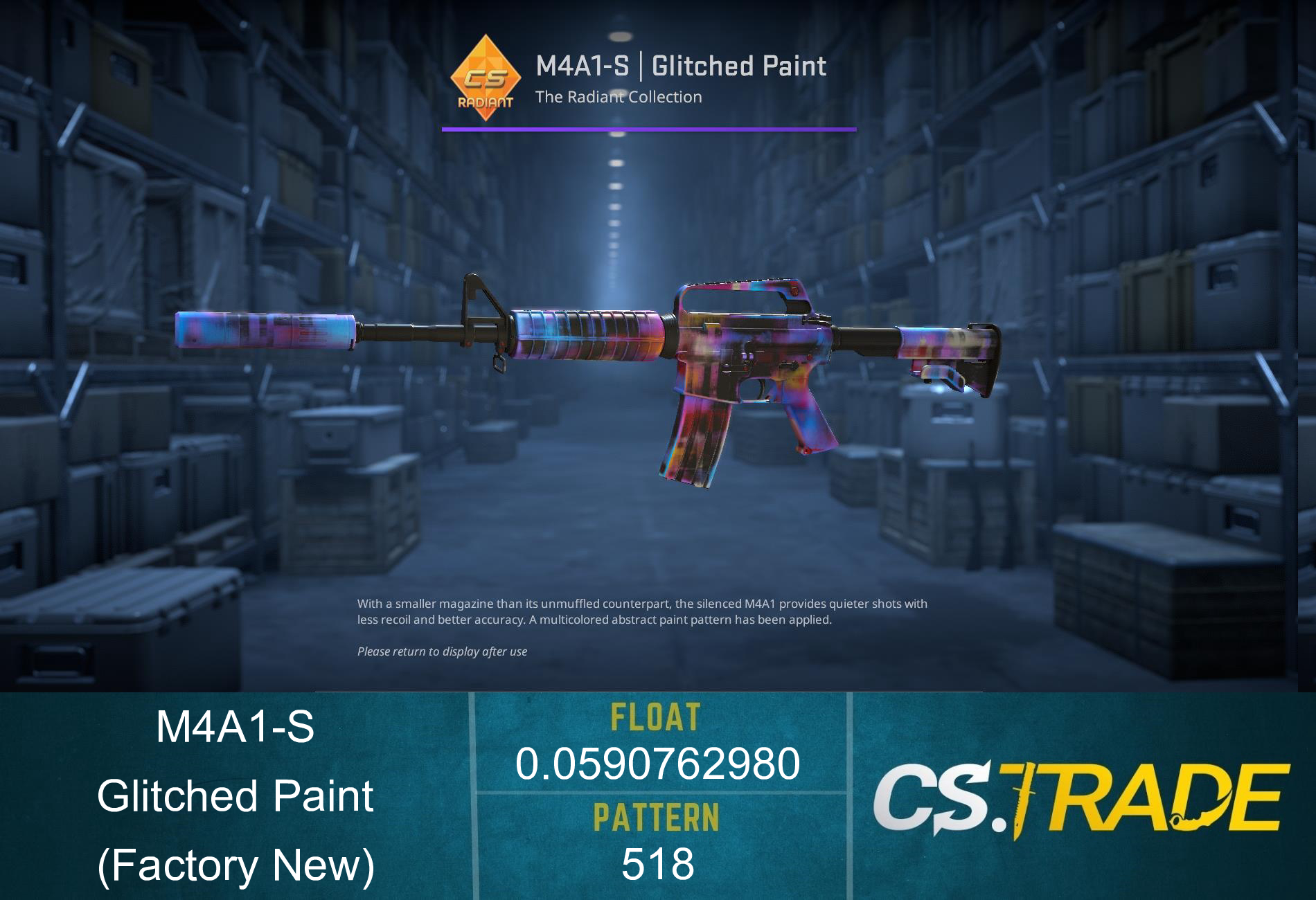 M4A1-S | Glitched Paint (Battle-Scarred) Screenshot