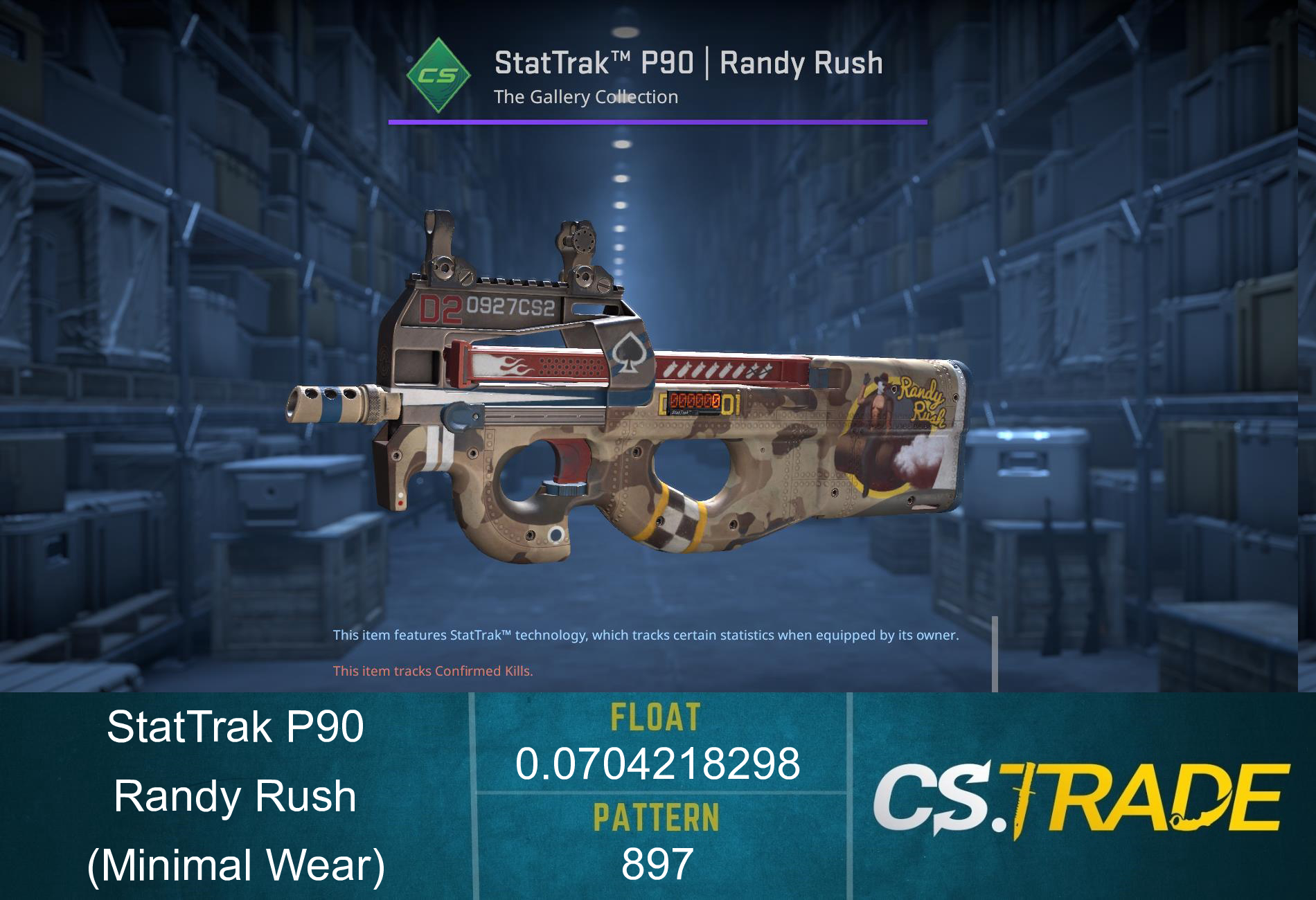 P90 | Randy Rush (Minimal Wear) Screenshot