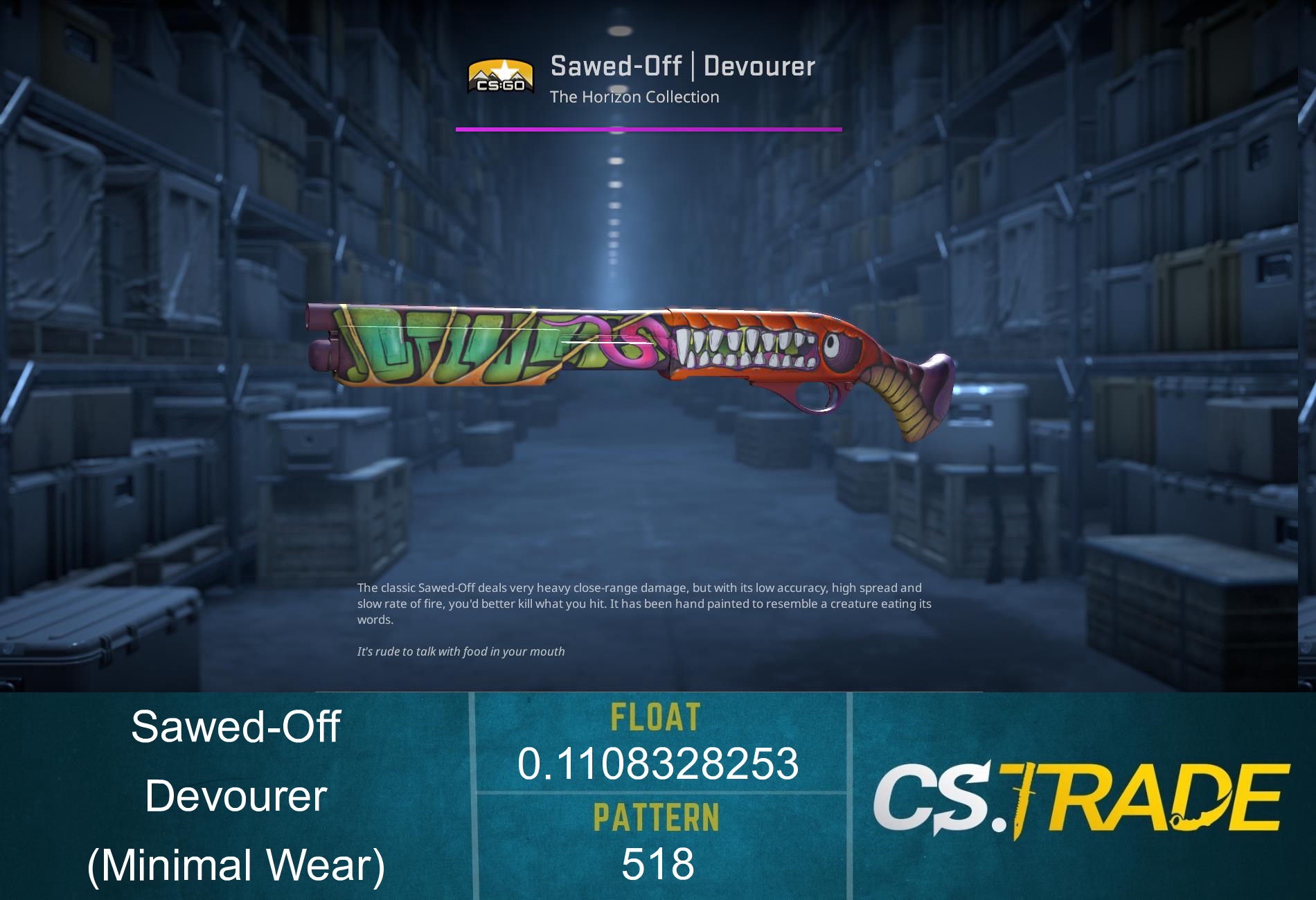 Sawed-Off | Devourer (Minimal Wear) Screenshot