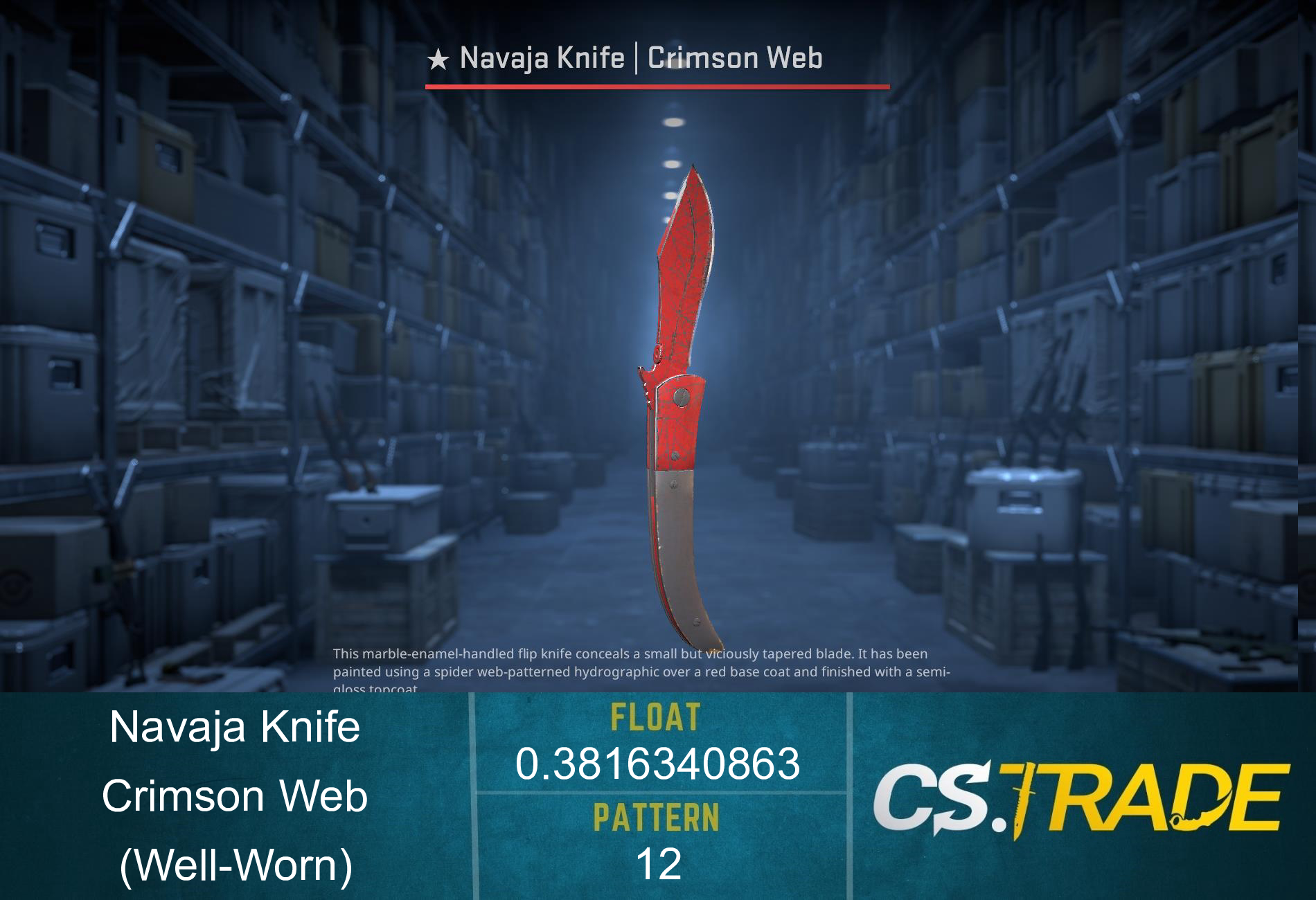 ★ Navaja Knife | Crimson Web (Well-Worn) Screenshot
