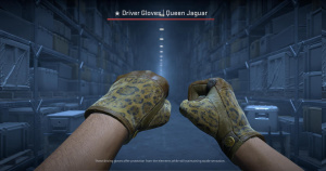 ★ Driver Gloves | Queen Jaguar (Battle-Scarred) Screenshot