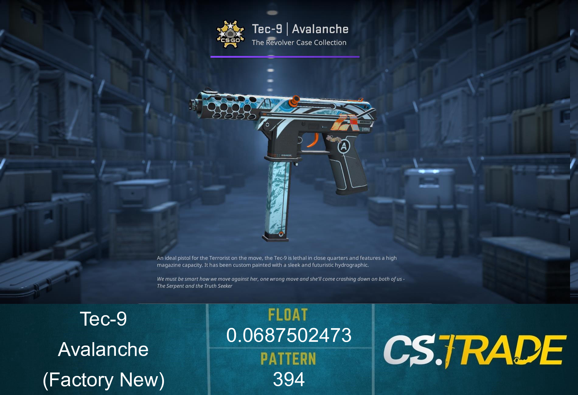 Tec-9 | Avalanche (Factory New) Screenshot