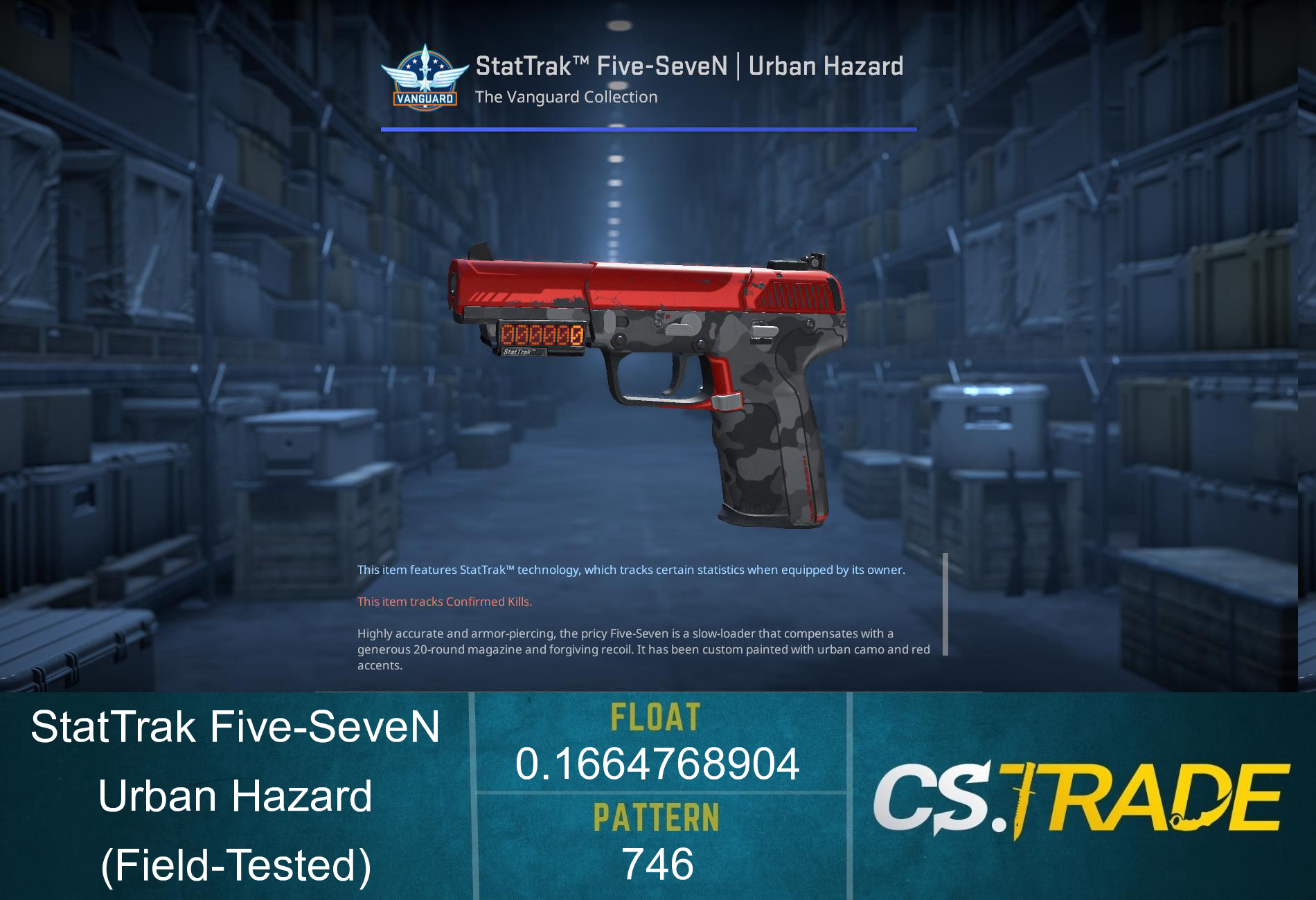 StatTrak™ Five-SeveN | Urban Hazard (Field-Tested) Screenshot
