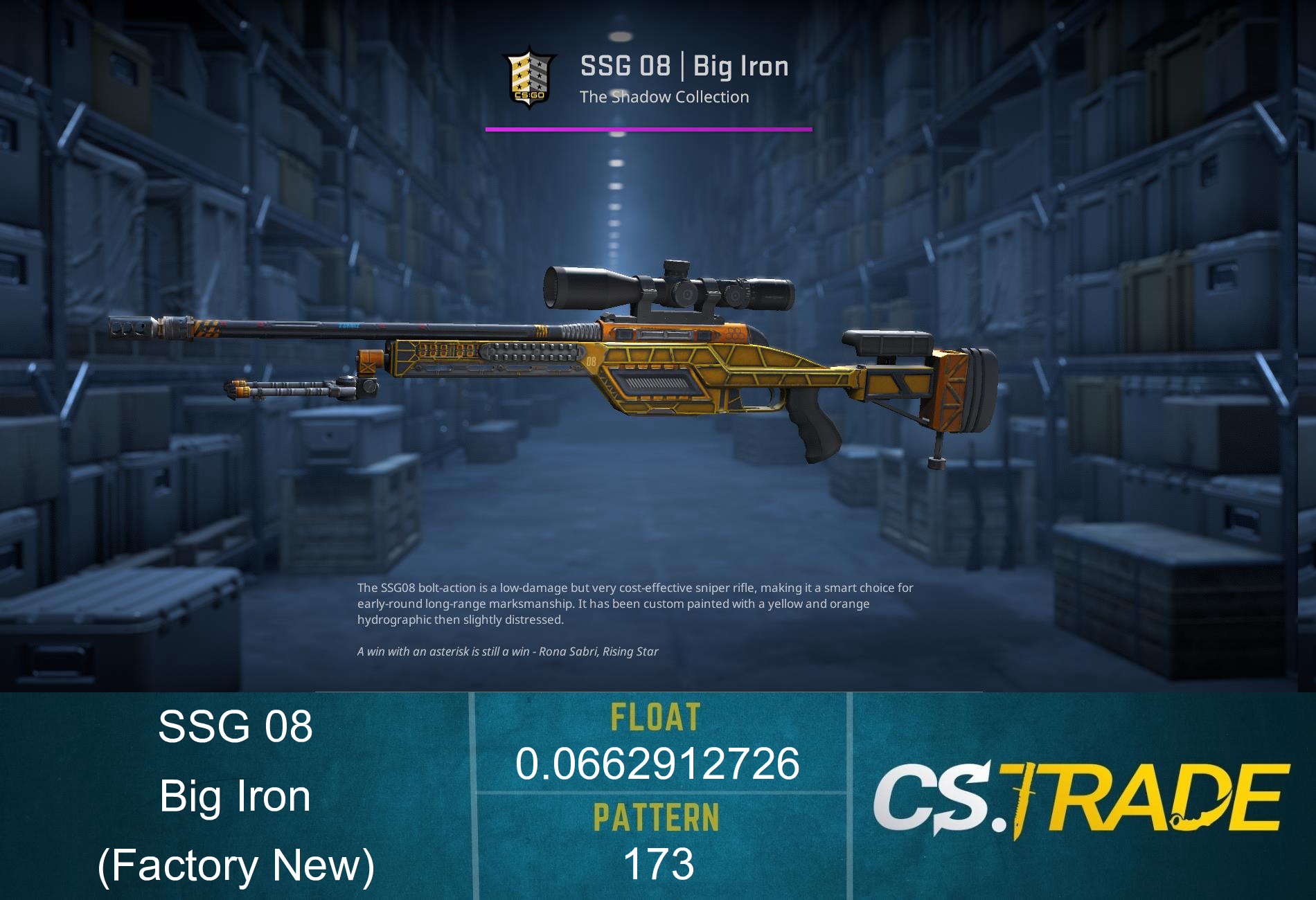 SSG 08 | Big Iron (Factory New) Screenshot
