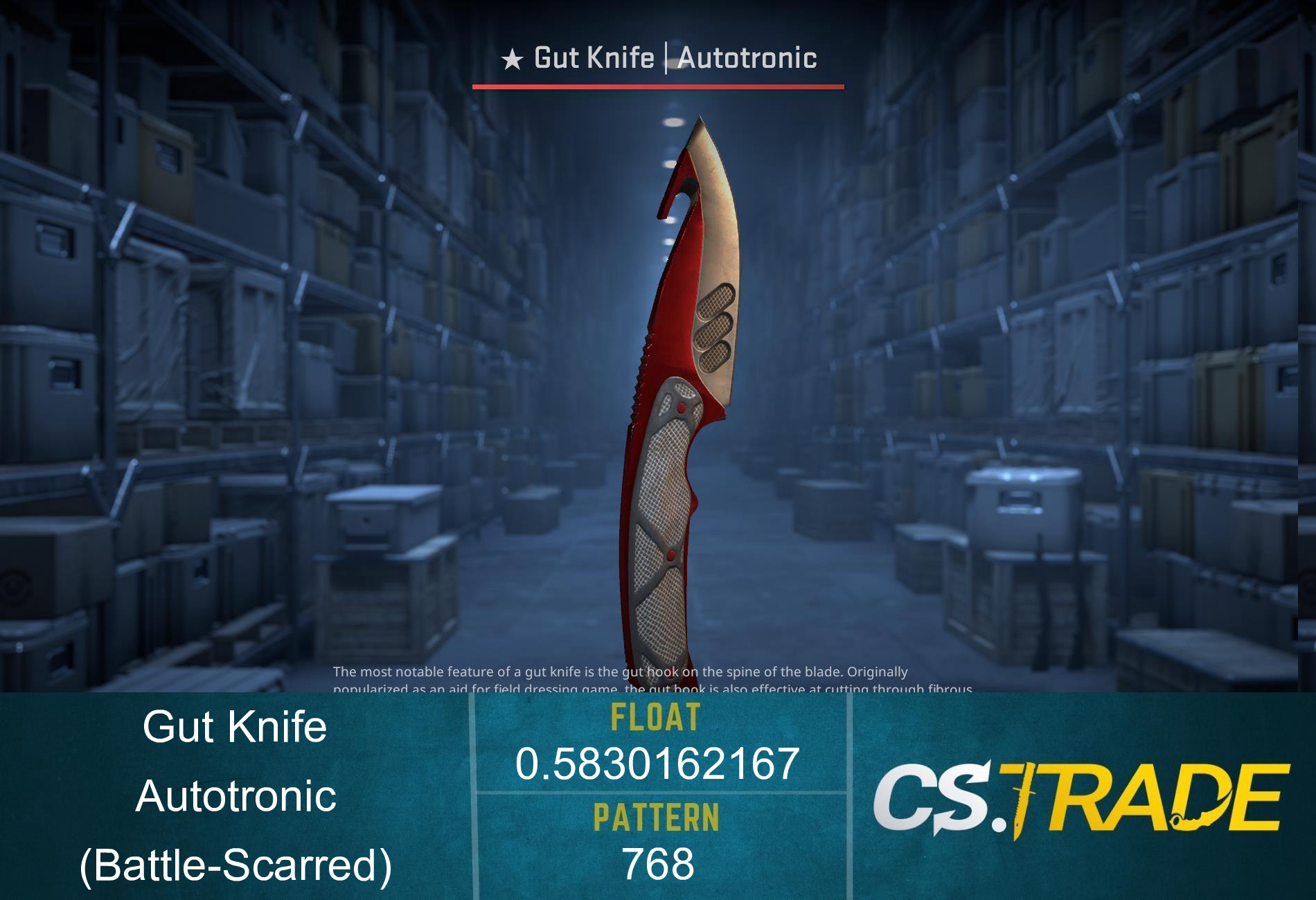 ★ Gut Knife | Autotronic (Battle-Scarred) Screenshot