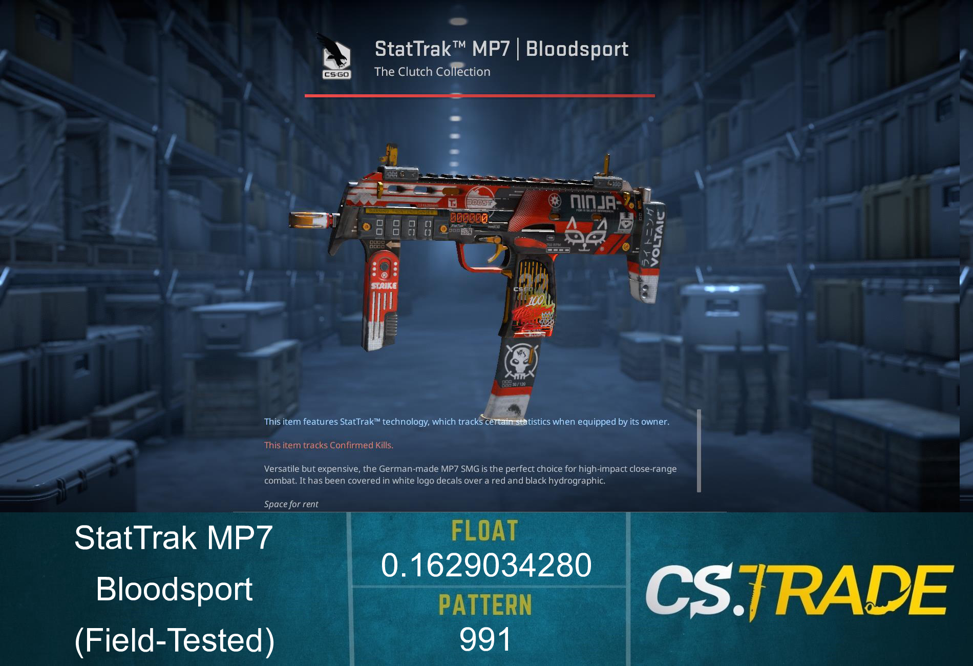 StatTrak™ MP7 | Bloodsport (Field-Tested) Screenshot