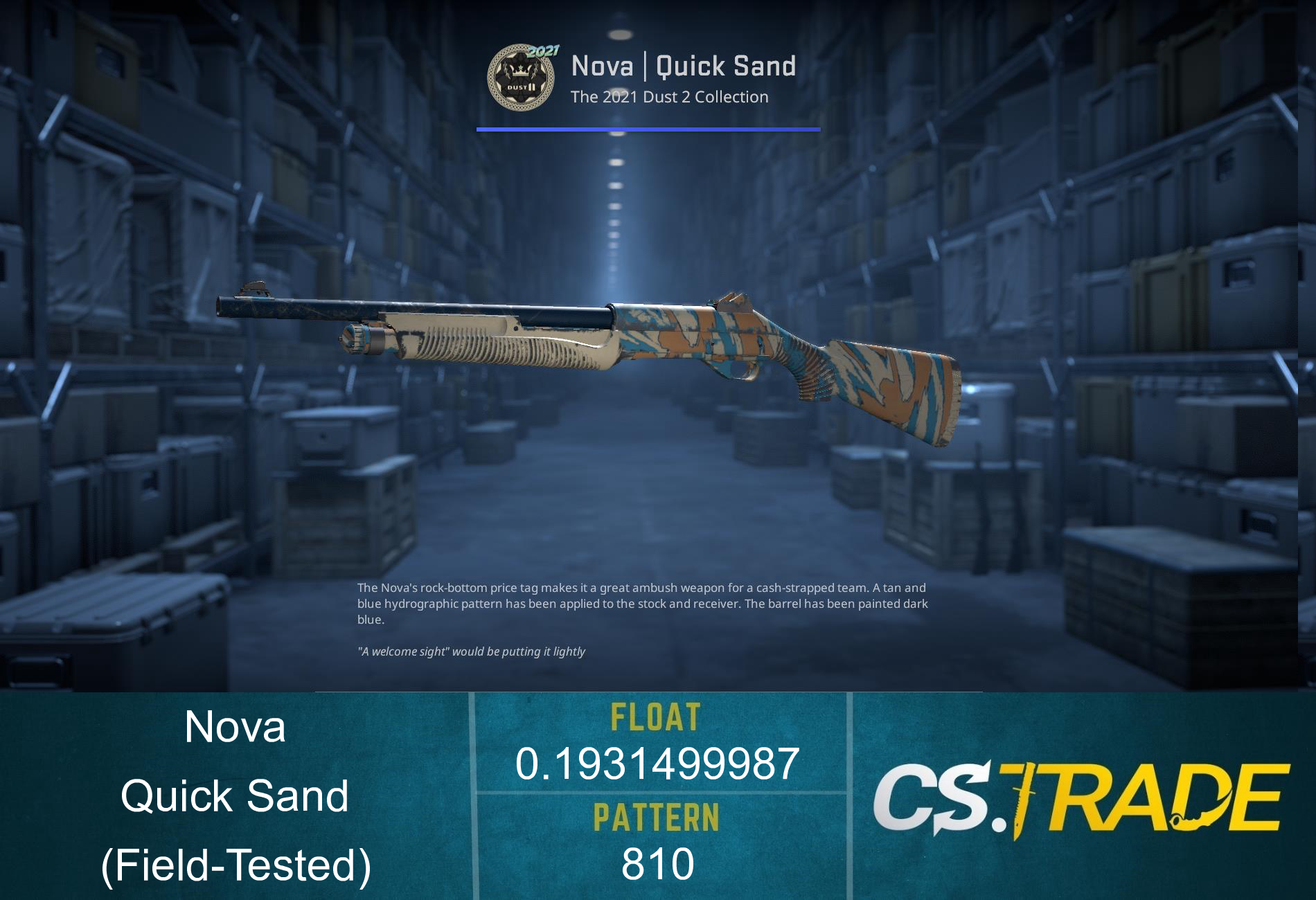 Nova | Quick Sand (Factory New) Screenshot