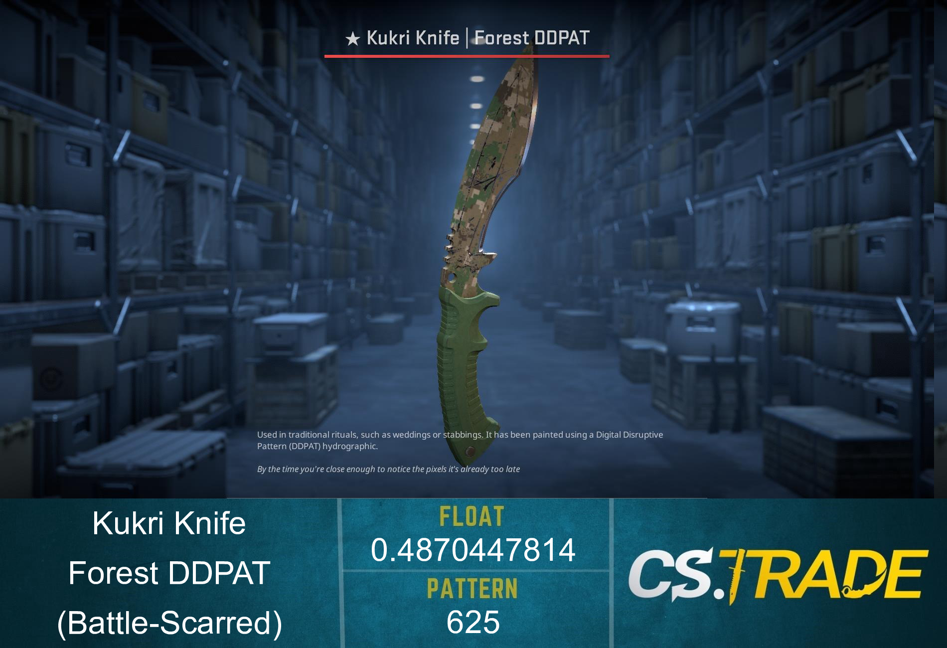 ★ Kukri Knife | Forest DDPAT (Battle-Scarred) Screenshot