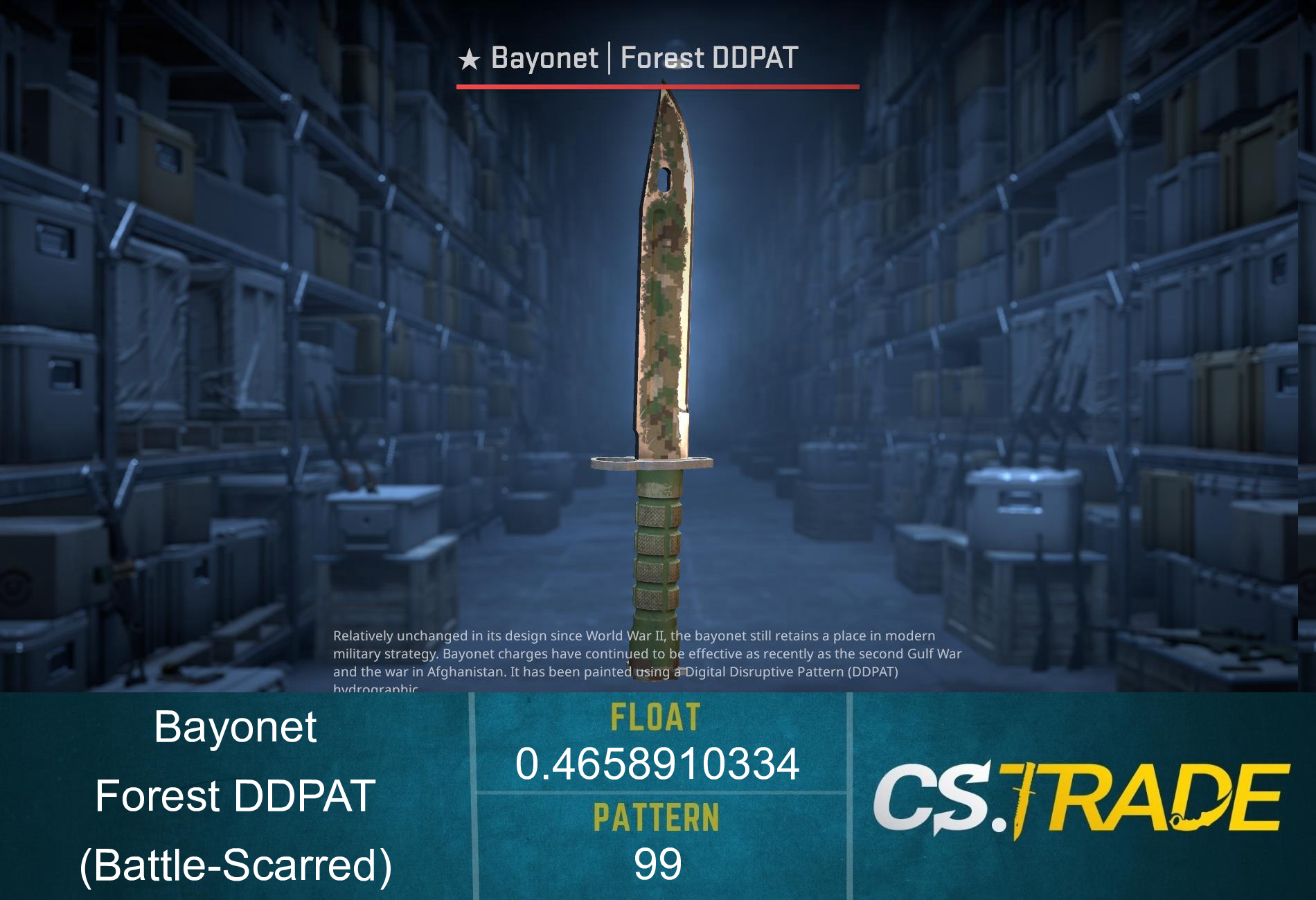 ★ Bayonet | Forest DDPAT (Battle-Scarred) Screenshot