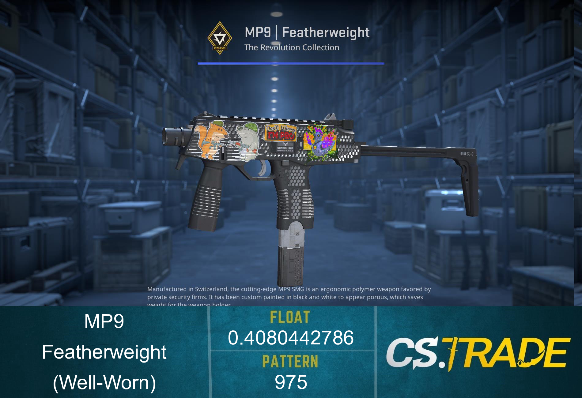 MP9 | Featherweight (Well-Worn) Screenshot