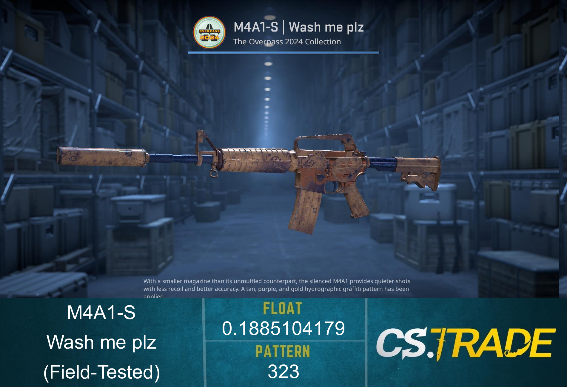 M4A1-S | Wash me plz (Field-Tested) Screenshot