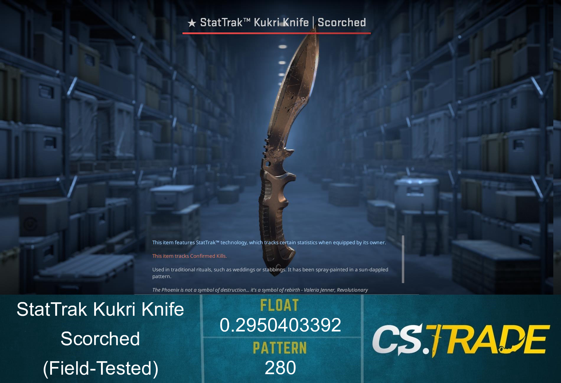 ★ Kukri Knife | Scorched (Factory New) Screenshot