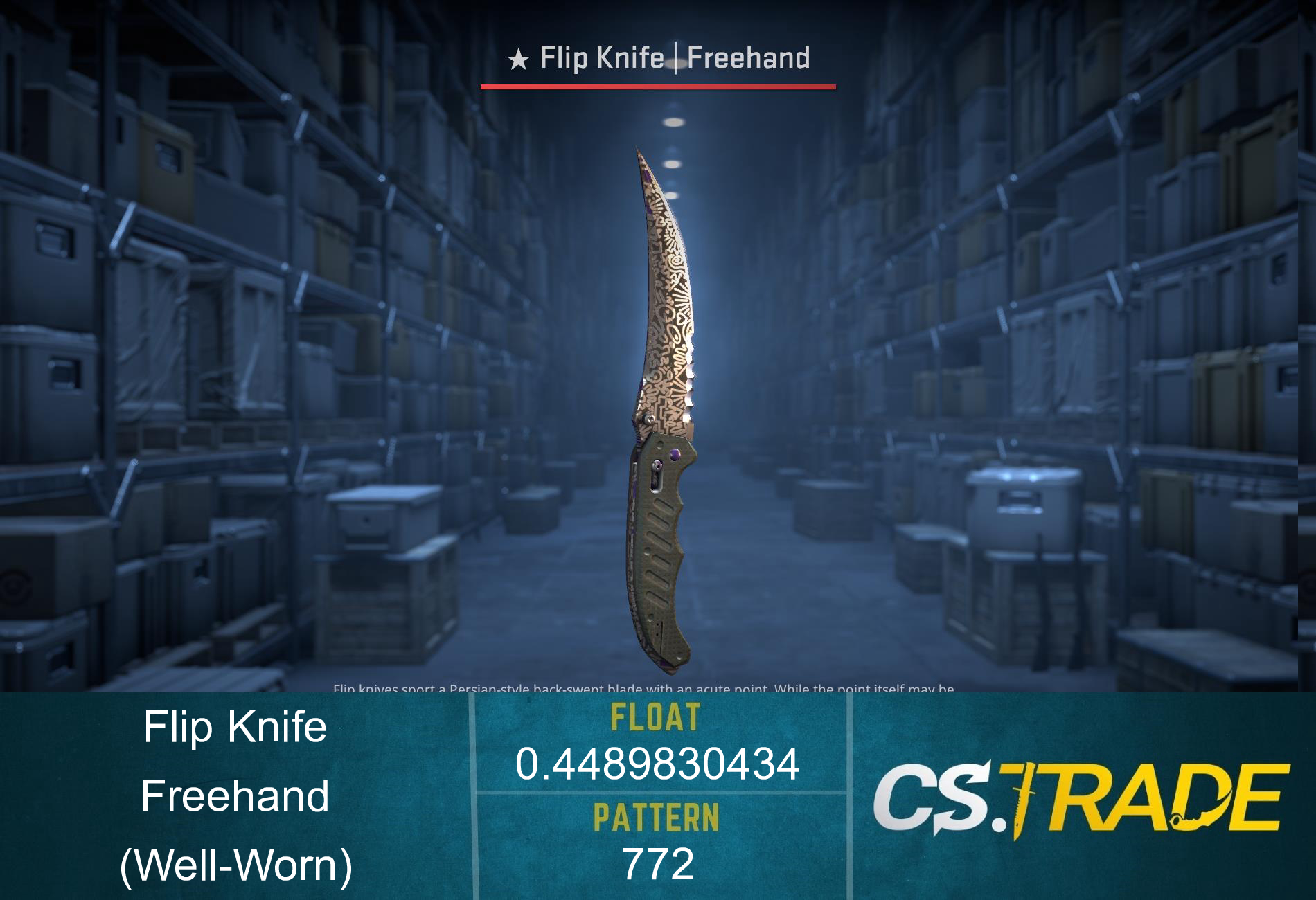 ★ Flip Knife | Freehand (Well-Worn) Screenshot