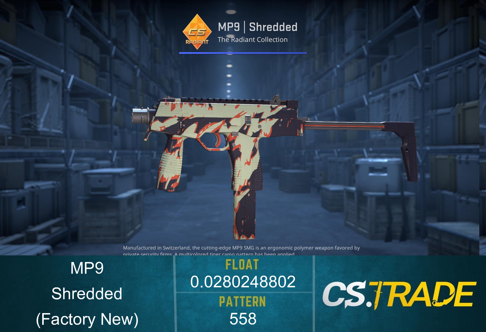 MP9 | Shredded (Factory New) Screenshot