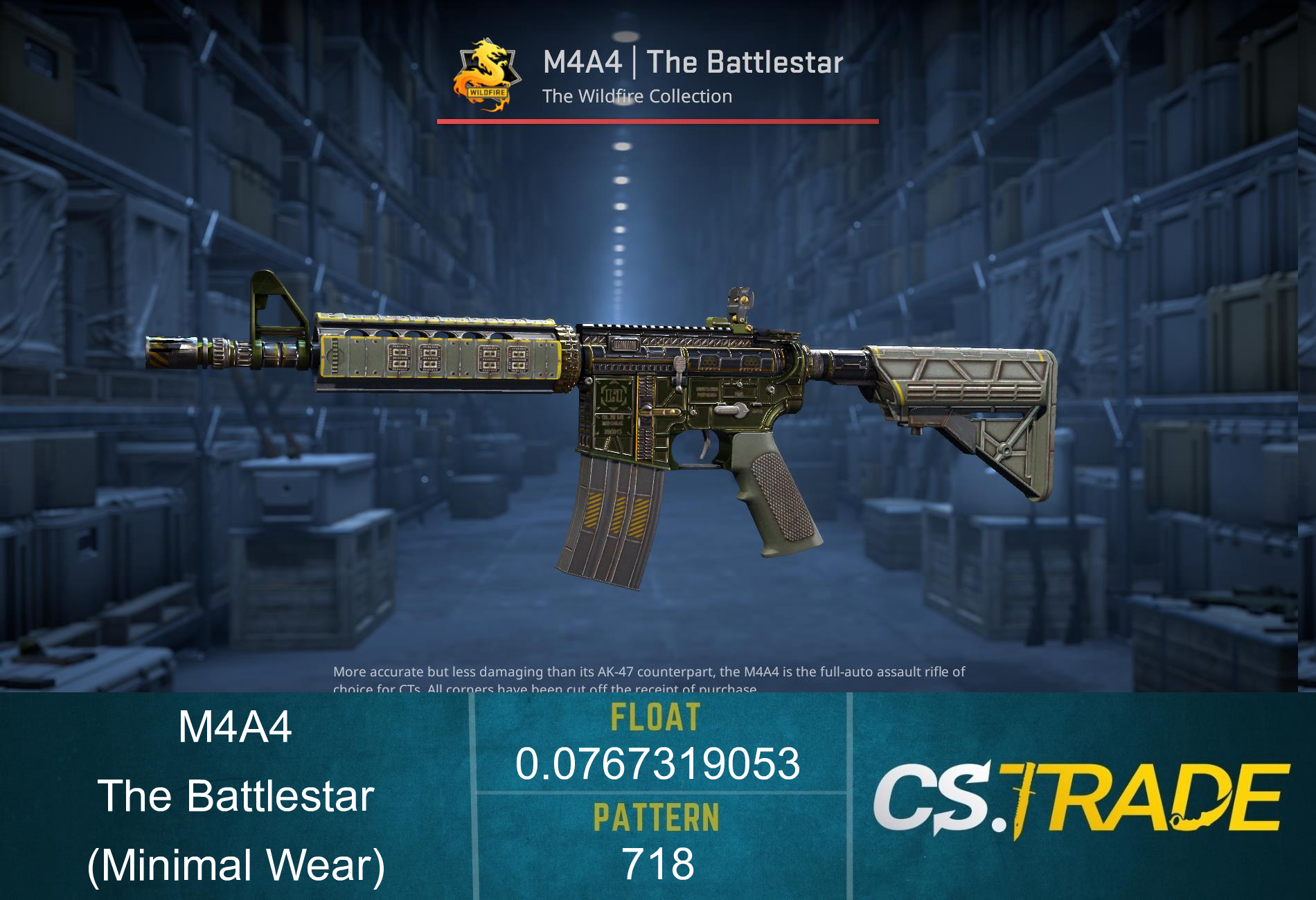 M4A4 | The Battlestar (Minimal Wear) Screenshot