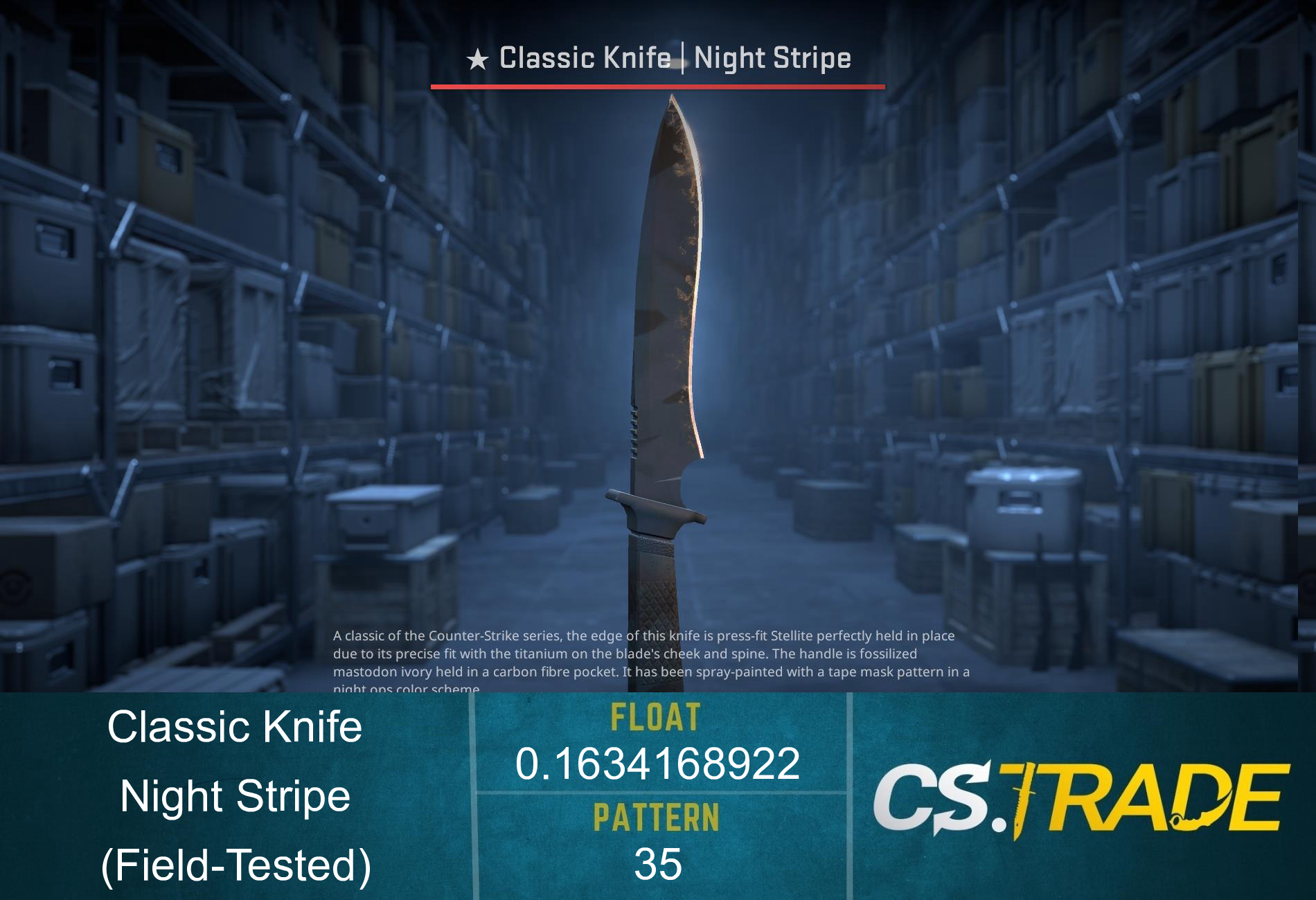 ★ Classic Knife | Night Stripe (Field-Tested) Screenshot