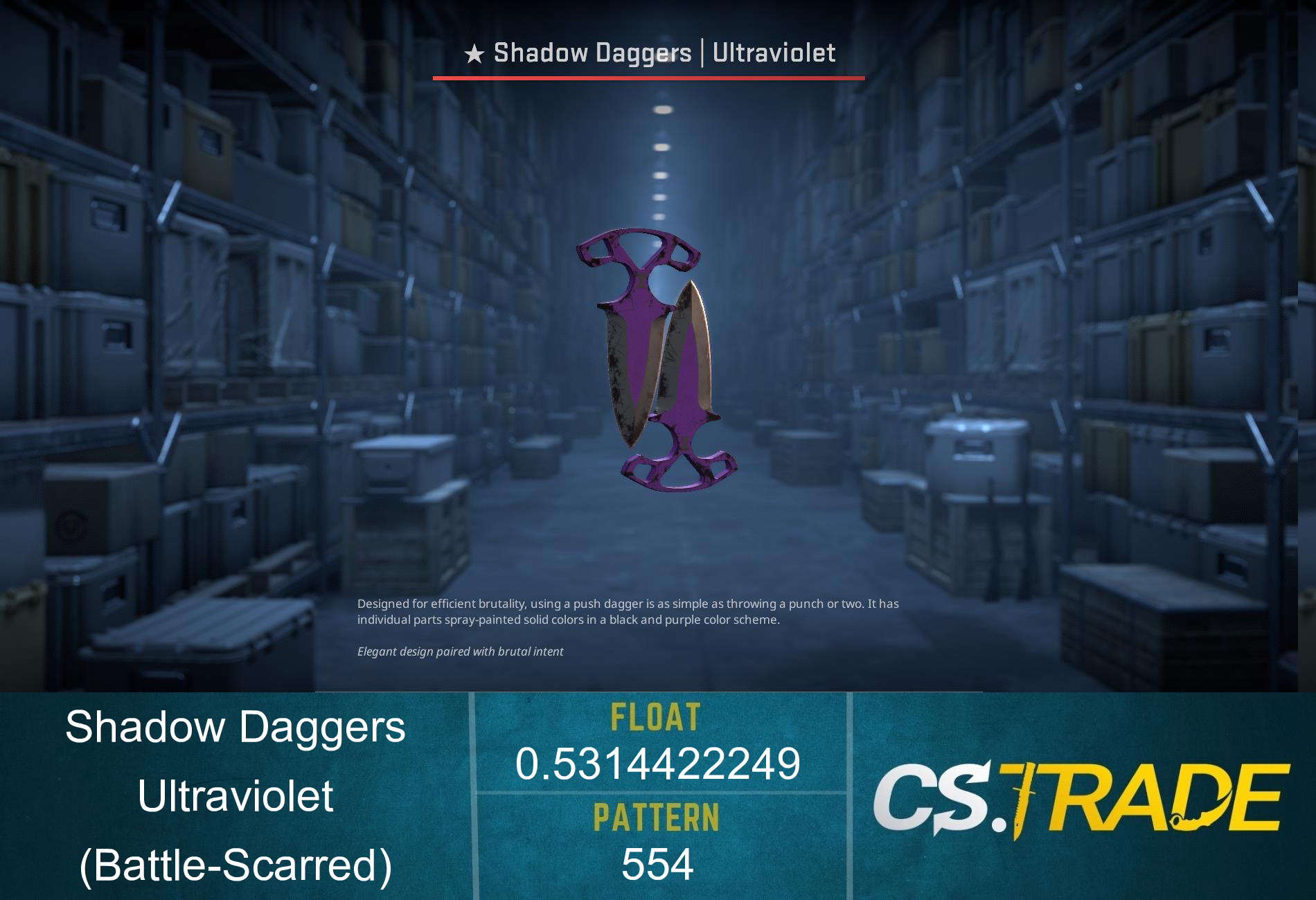 ★ Shadow Daggers | Ultraviolet (Battle-Scarred)