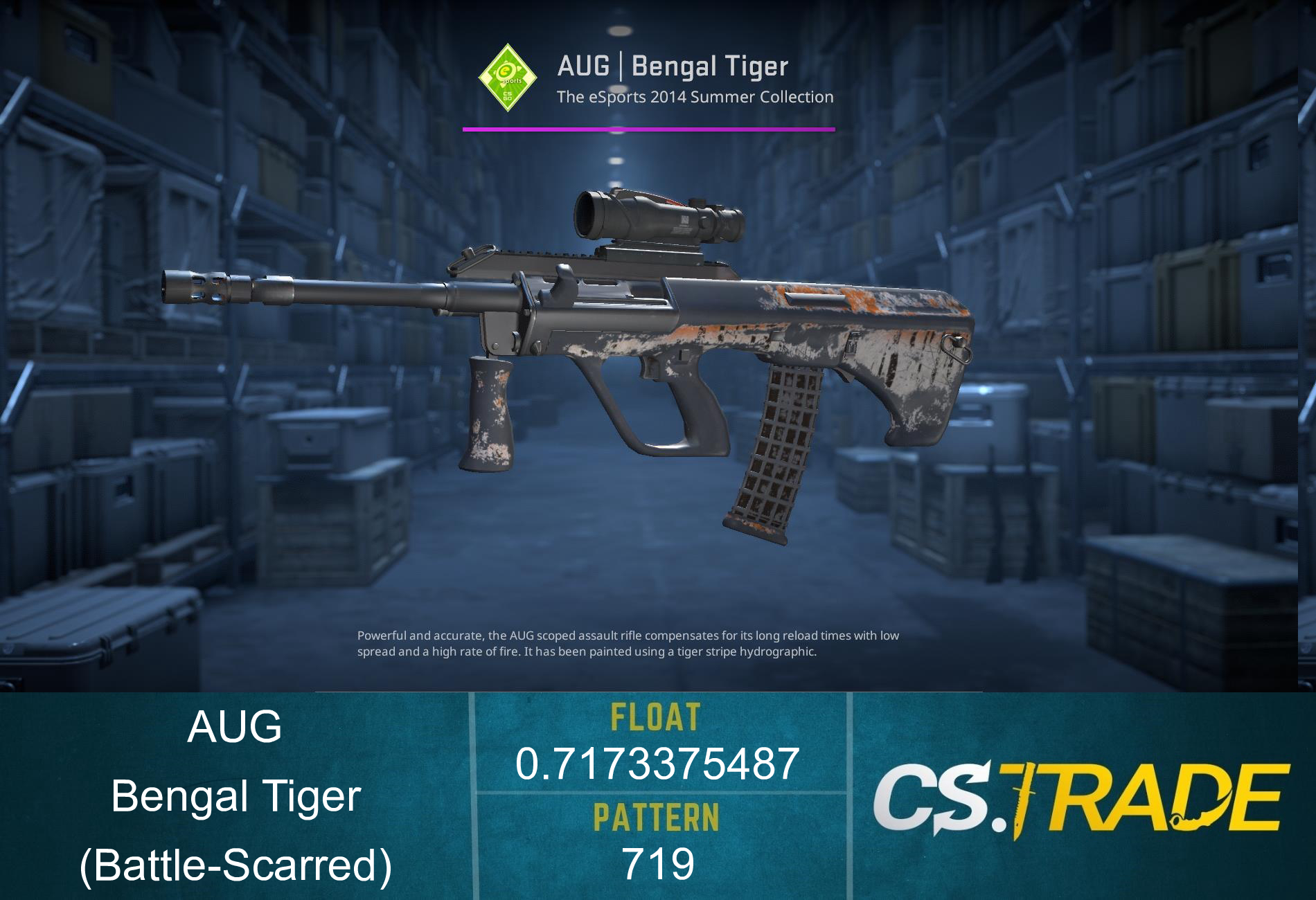 AUG | Bengal Tiger (Battle-Scarred)