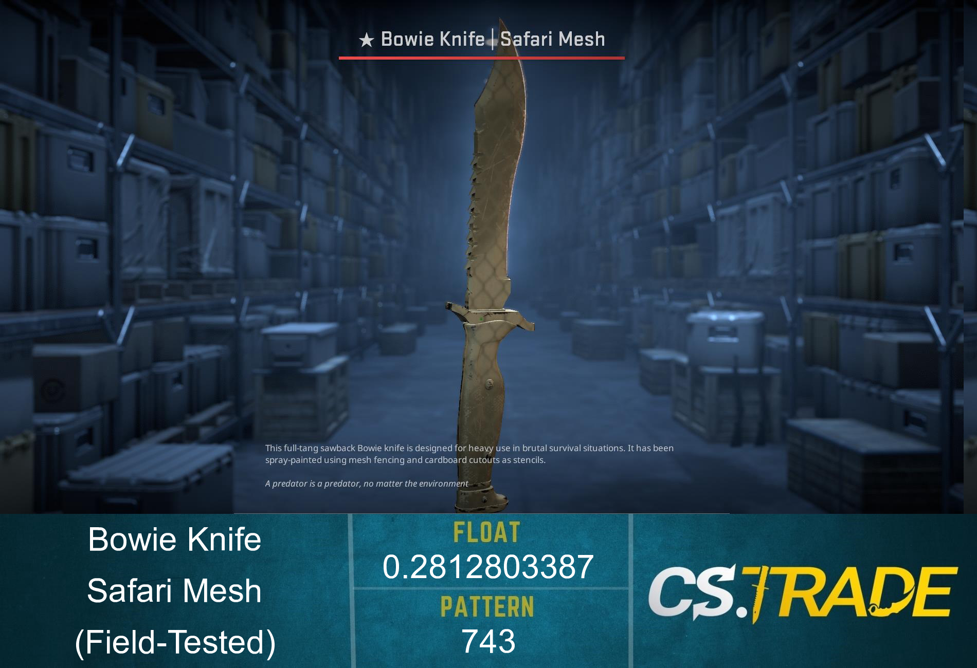 ★ Bowie Knife | Safari Mesh (Field-Tested)
