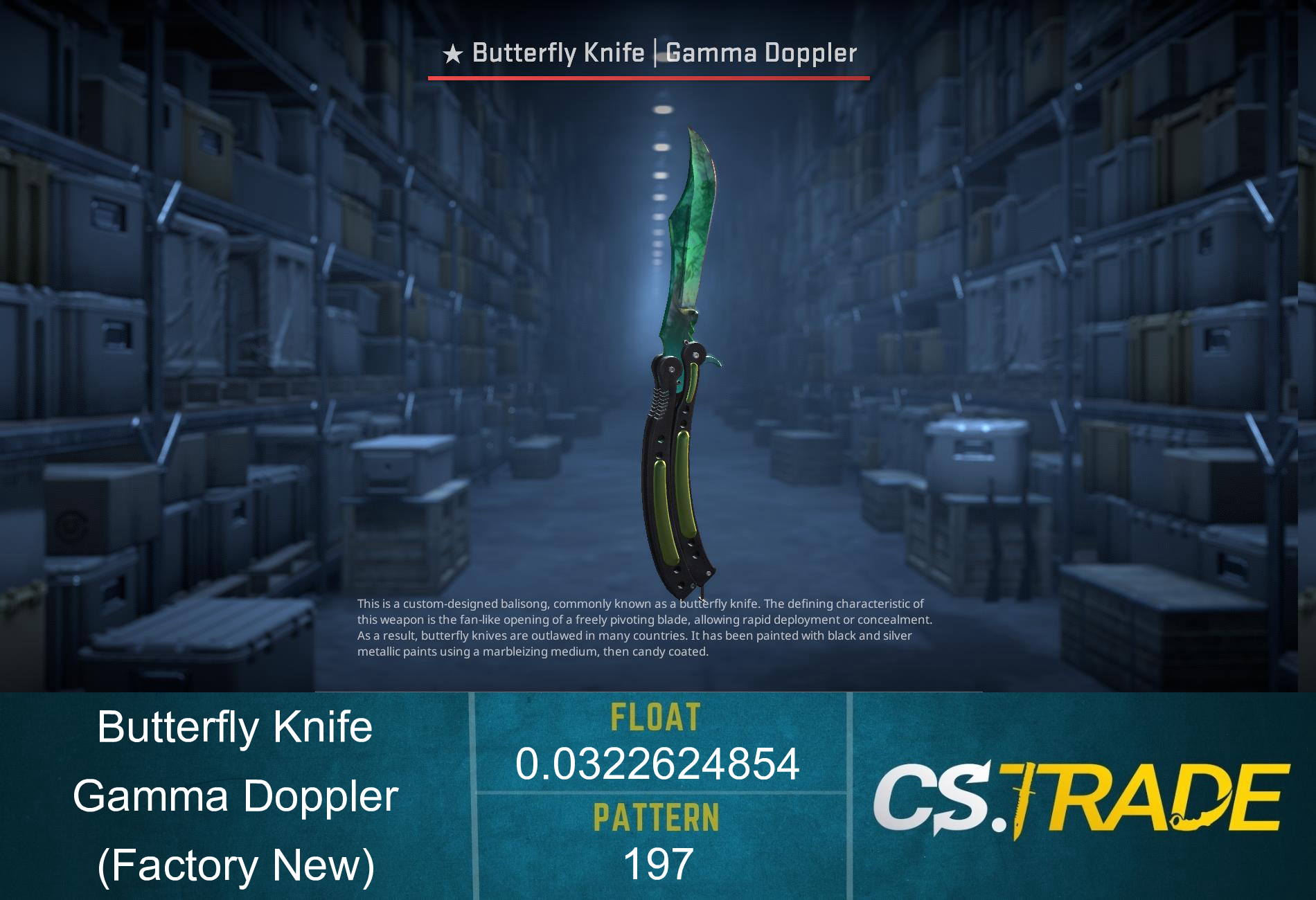 ★ Butterfly Knife | Gamma Doppler Phase 2 (Factory New) Screenshot