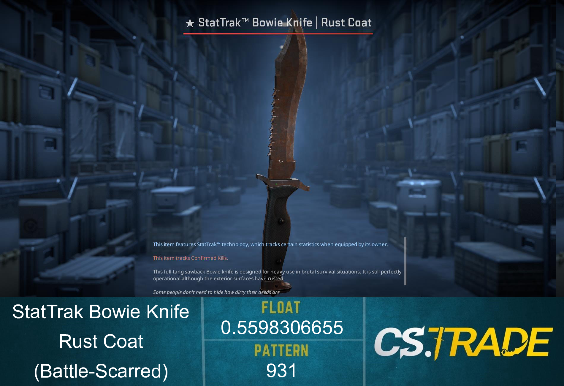 ★ Bowie Knife | Rust Coat (Well-Worn) Screenshot