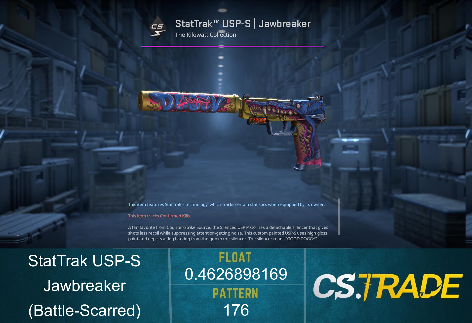 StatTrak™ USP-S | Jawbreaker (Battle-Scarred) Screenshot