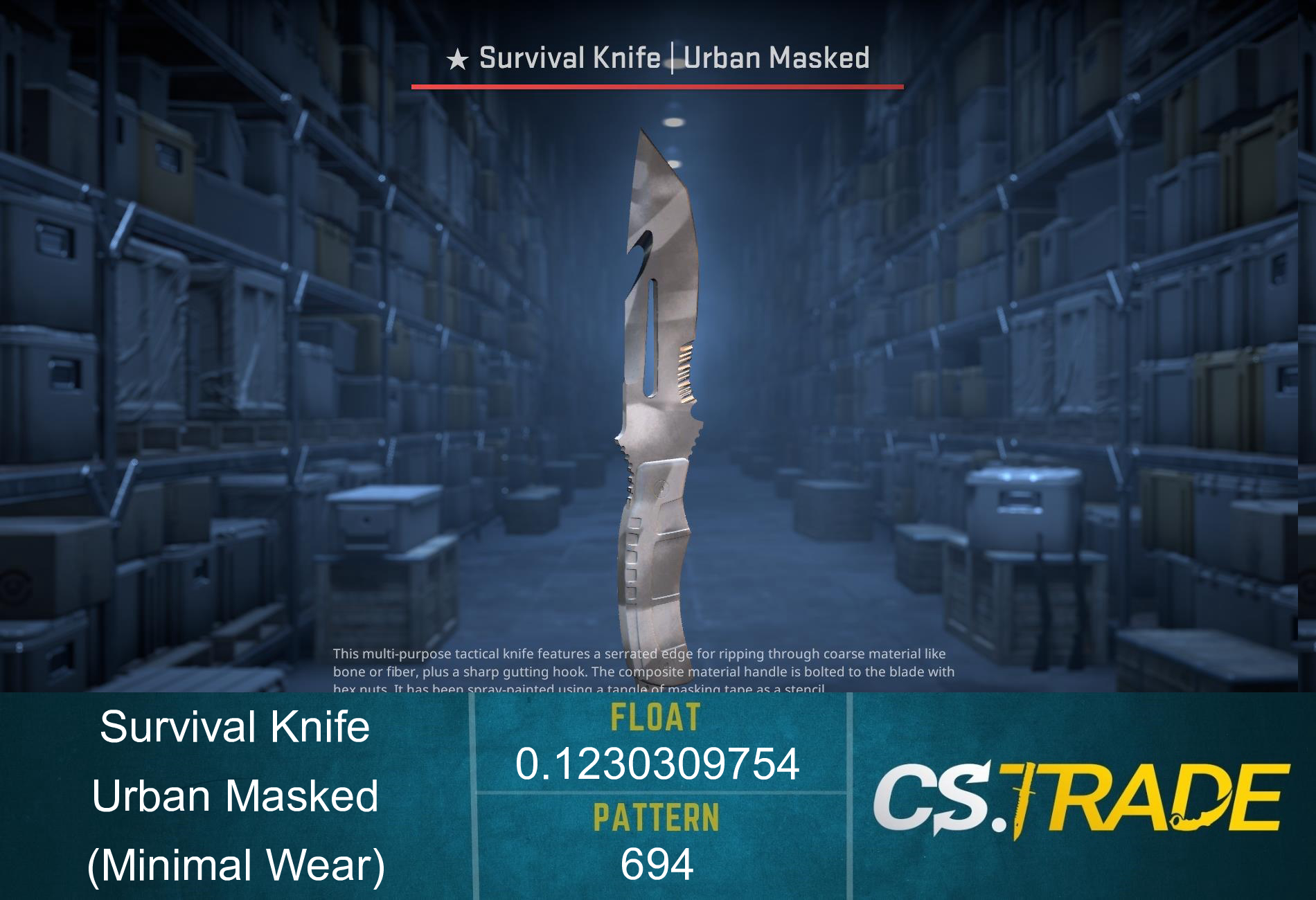 ★ Survival Knife | Urban Masked (Minimal Wear) Screenshot