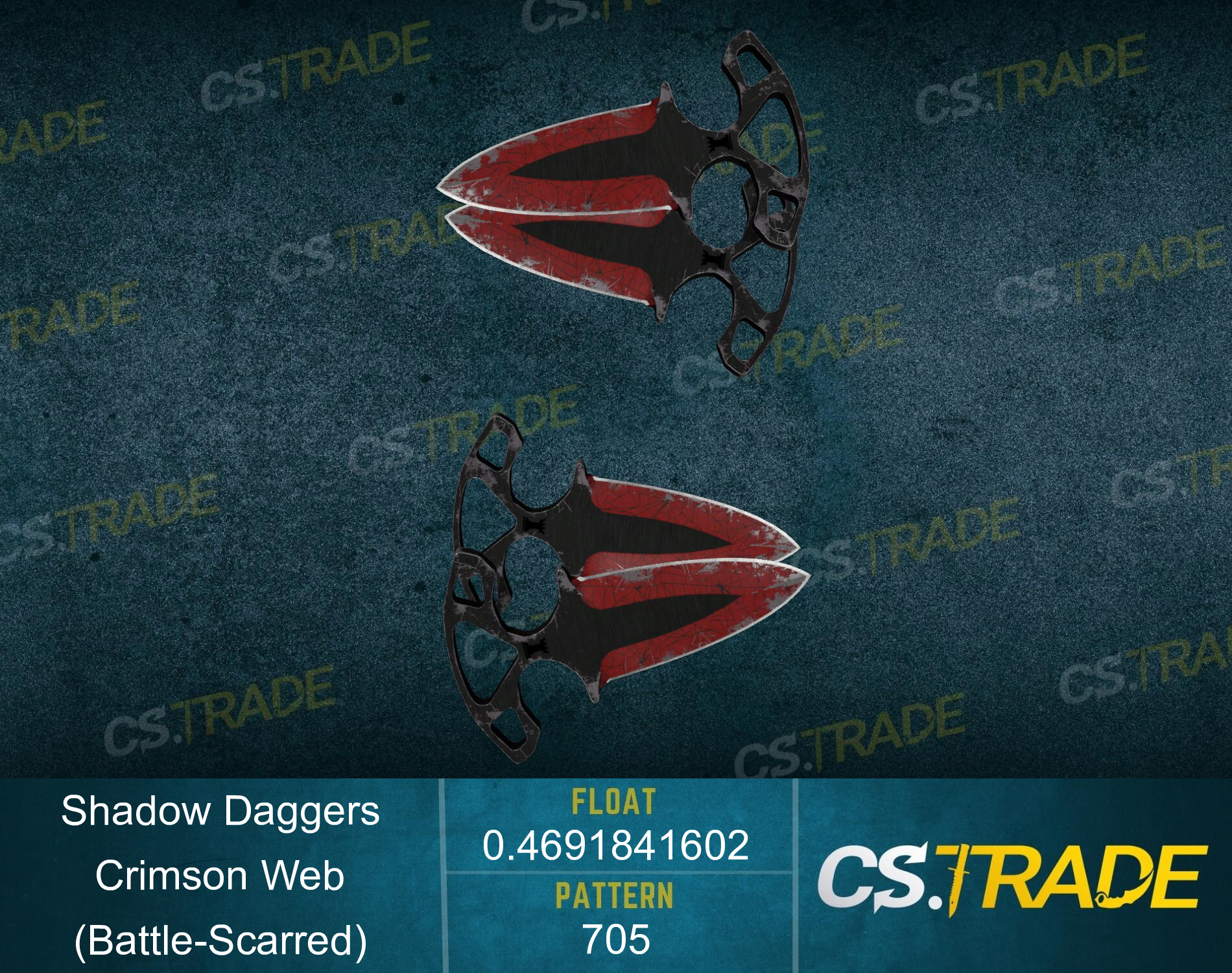 ★ Shadow Daggers | Crimson Web (Battle-Scarred) Screenshot