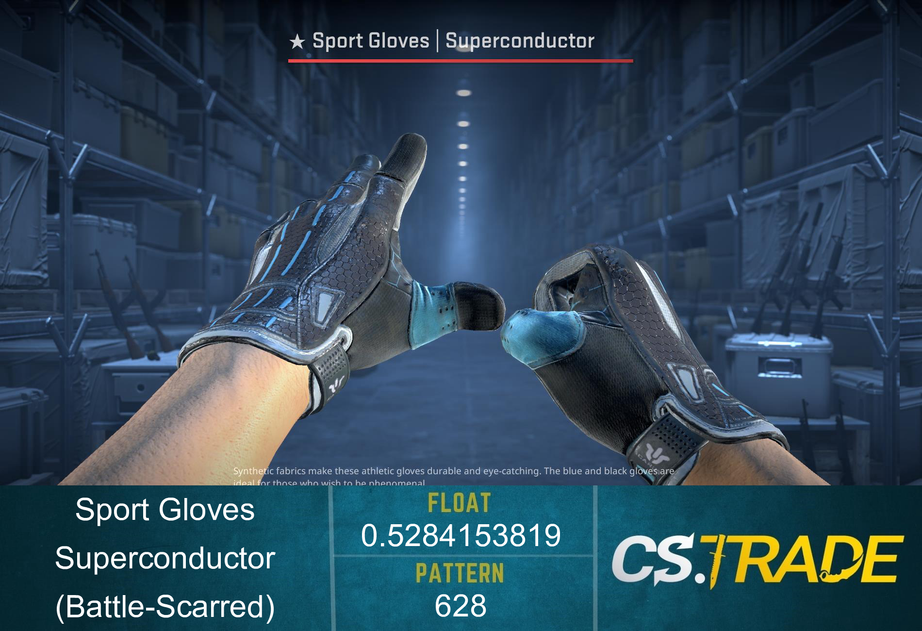 ★ Sport Gloves | Superconductor (Battle-Scarred) Screenshot