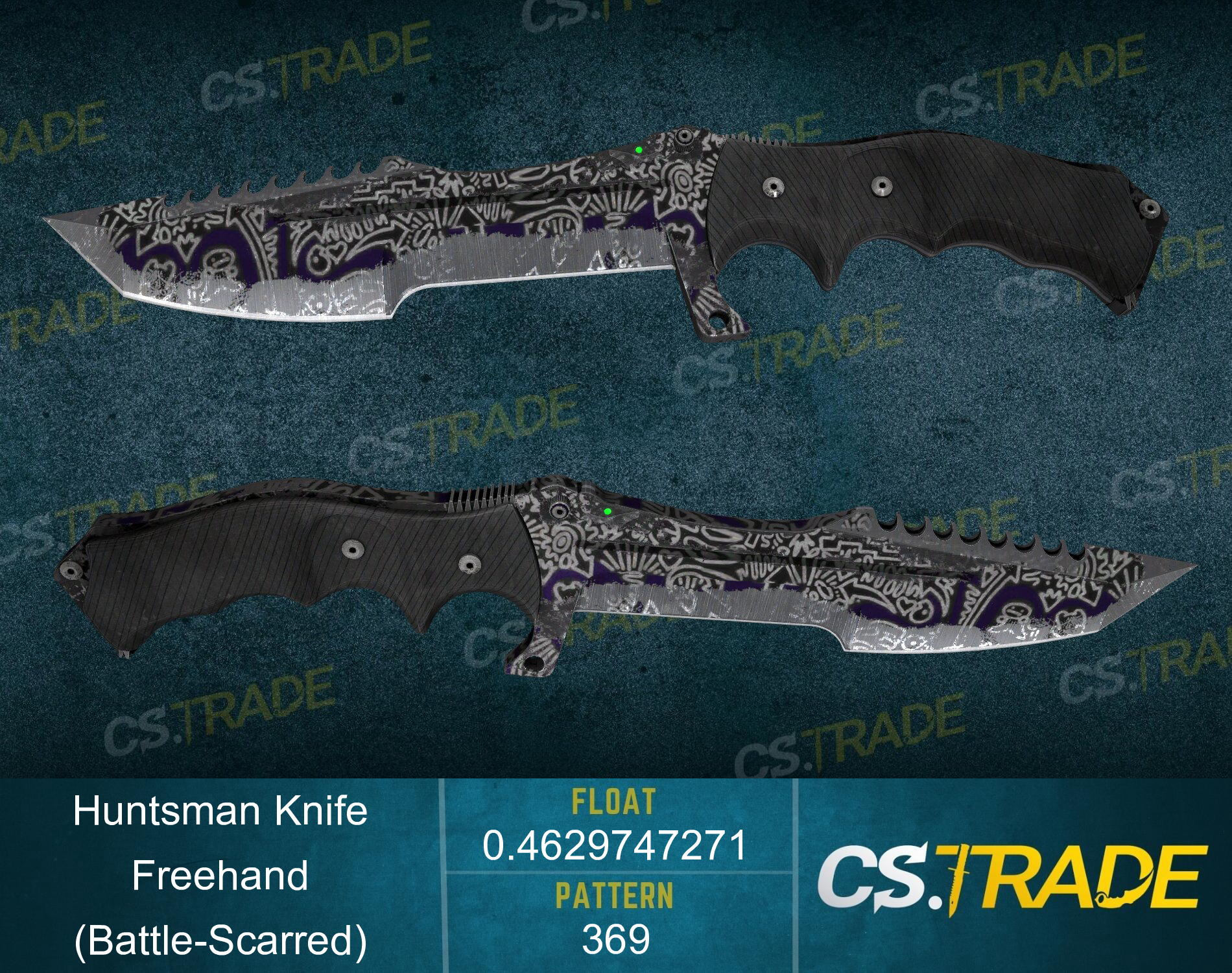 ★ StatTrak™ Huntsman Knife | Freehand (Battle-Scarred) Screenshot