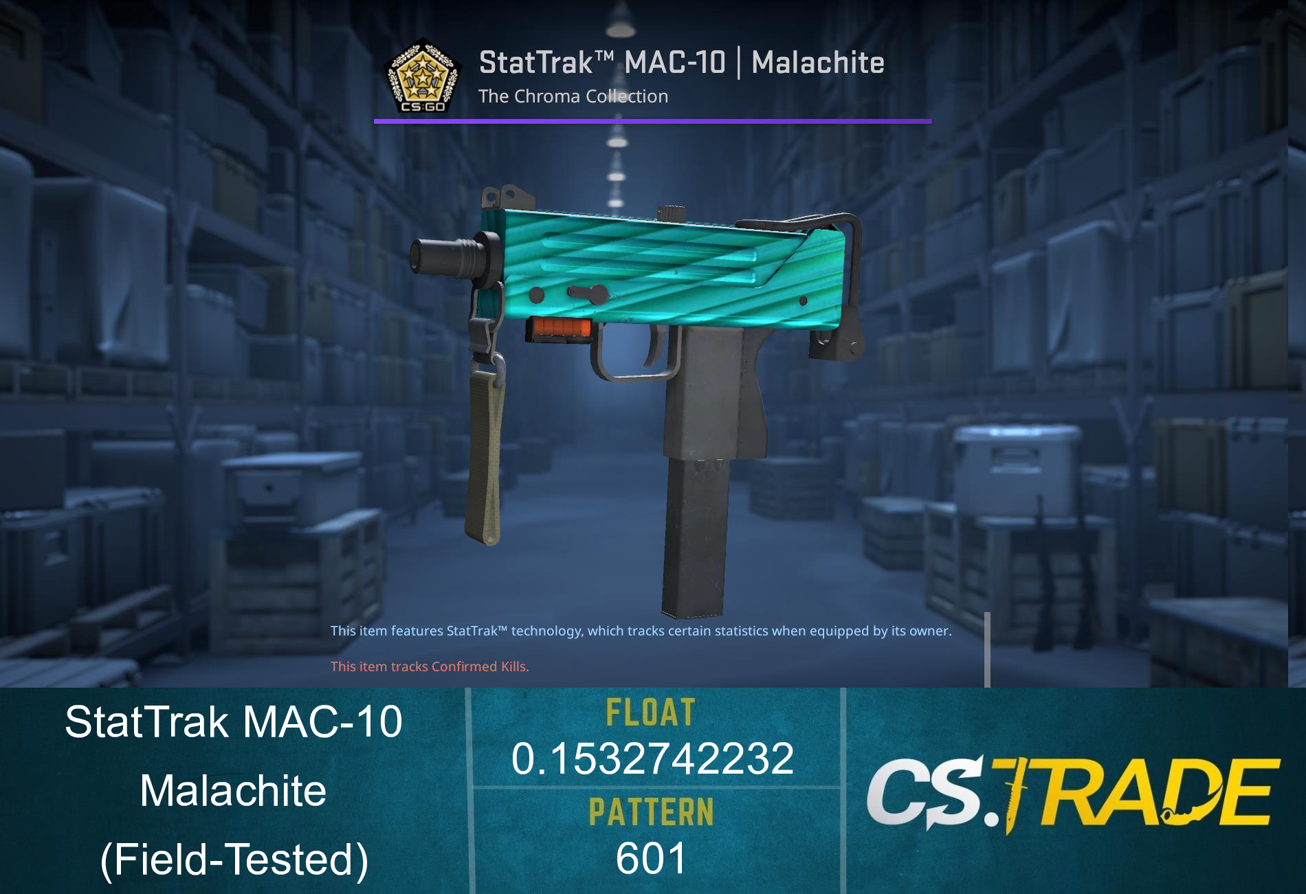 MAC-10 | Malachite (Field-Tested) Screenshot