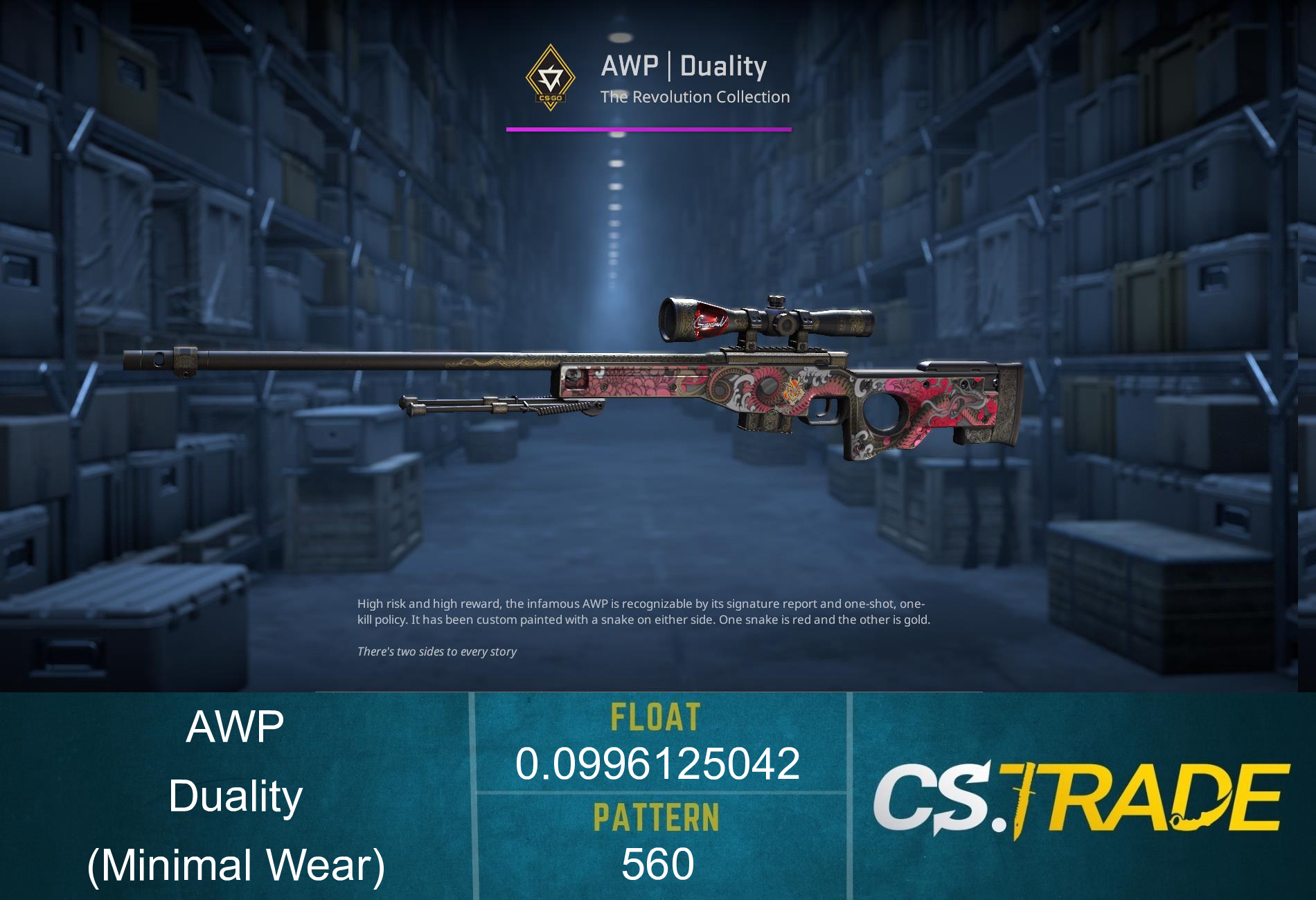 StatTrak™ AWP | Duality (Minimal Wear) Screenshot