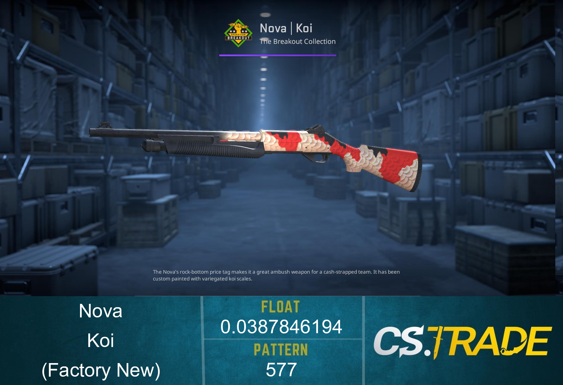 Nova | Koi (Factory New) Screenshot