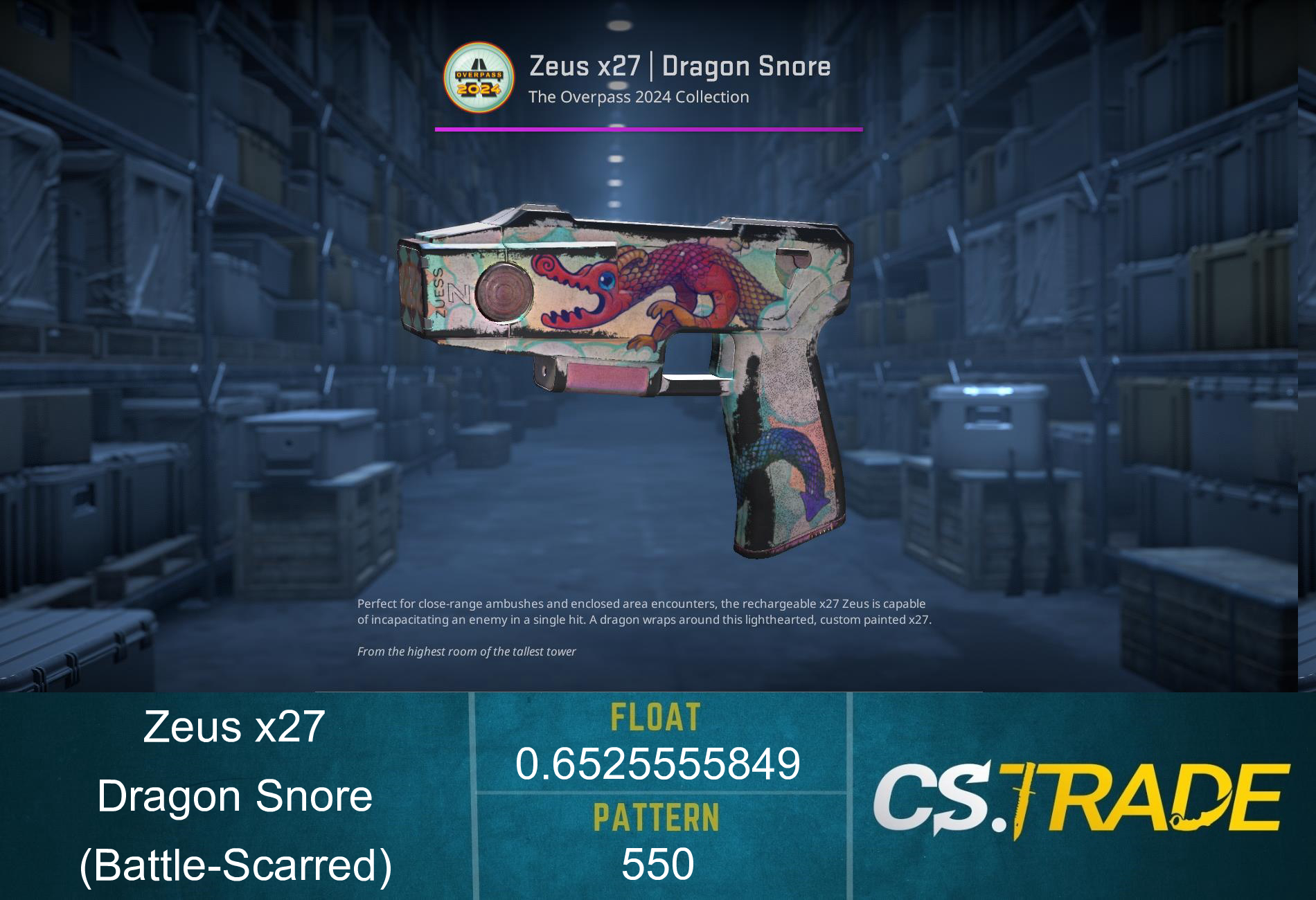 Zeus x27 | Dragon Snore (Battle-Scarred) Screenshot