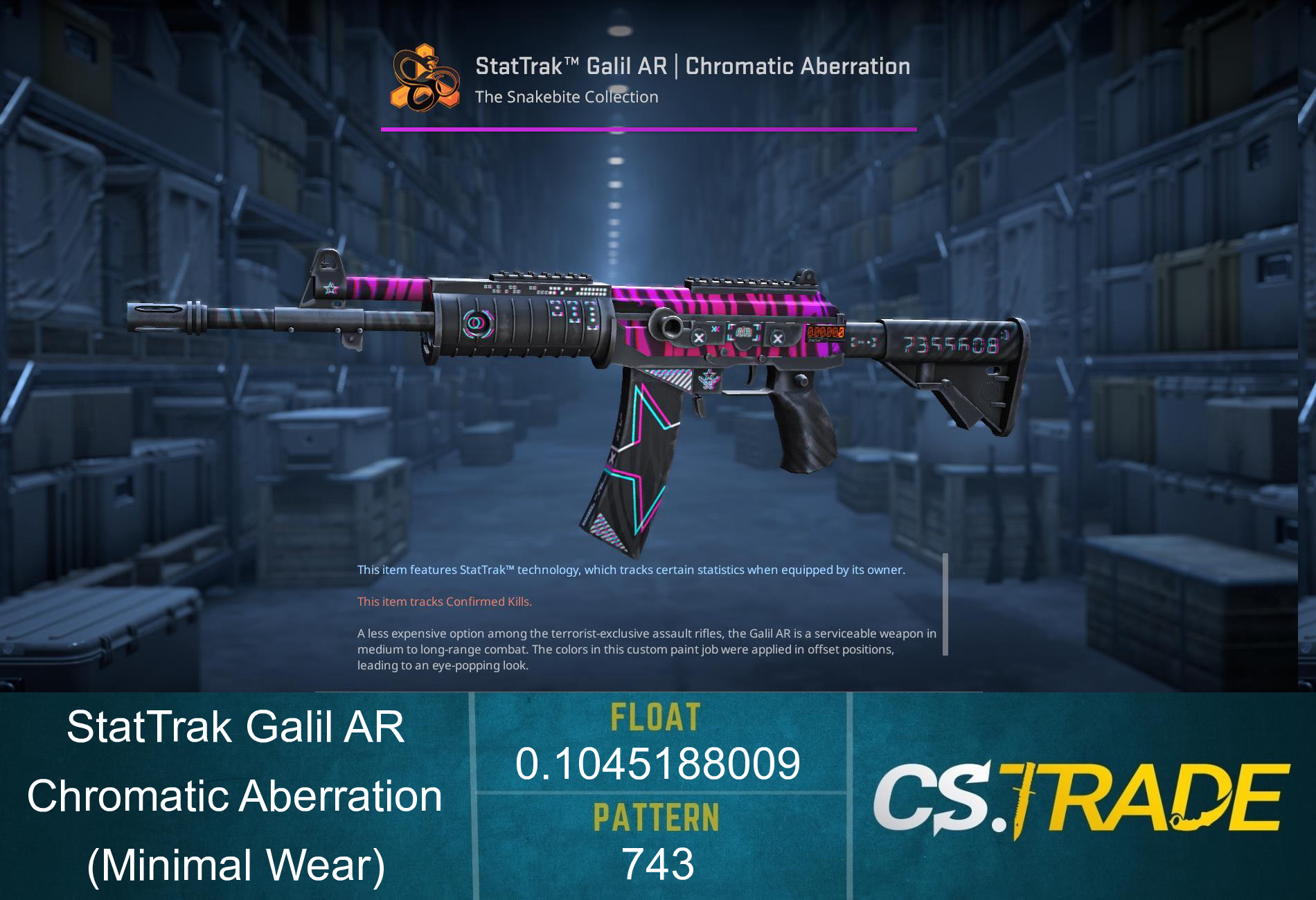 StatTrak™ Galil AR | Chromatic Aberration (Minimal Wear) Screenshot
