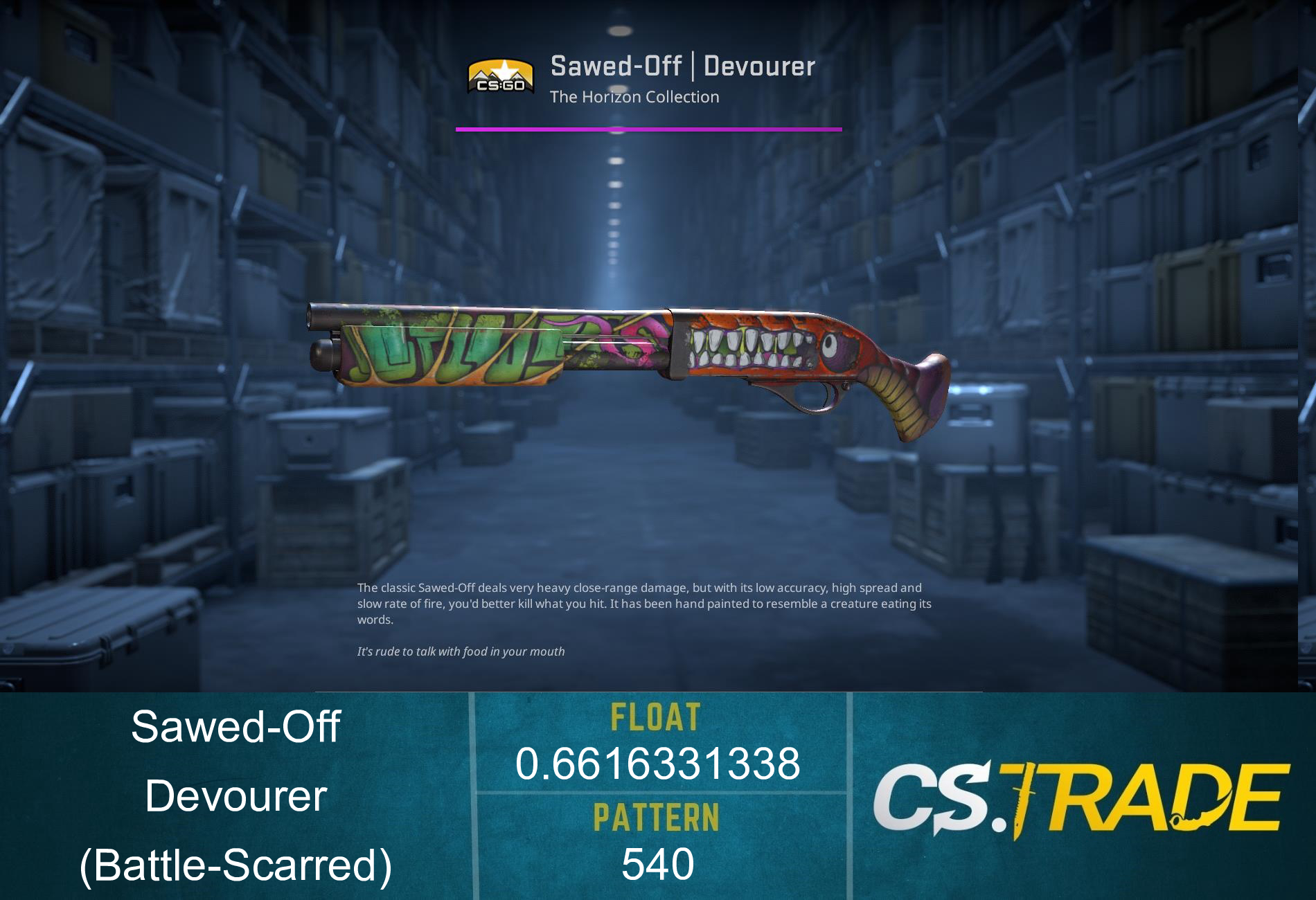 Sawed-Off | Devourer (Battle-Scarred) Screenshot