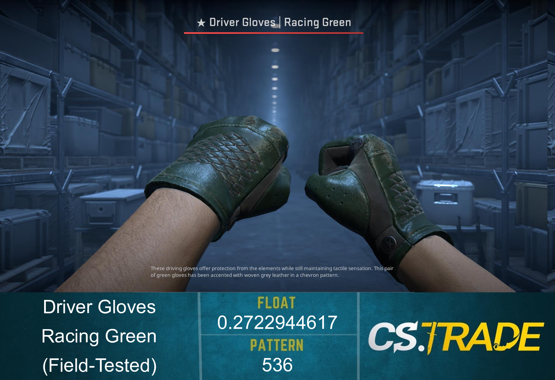★ Driver Gloves | Racing Green (Field-Tested) Screenshot