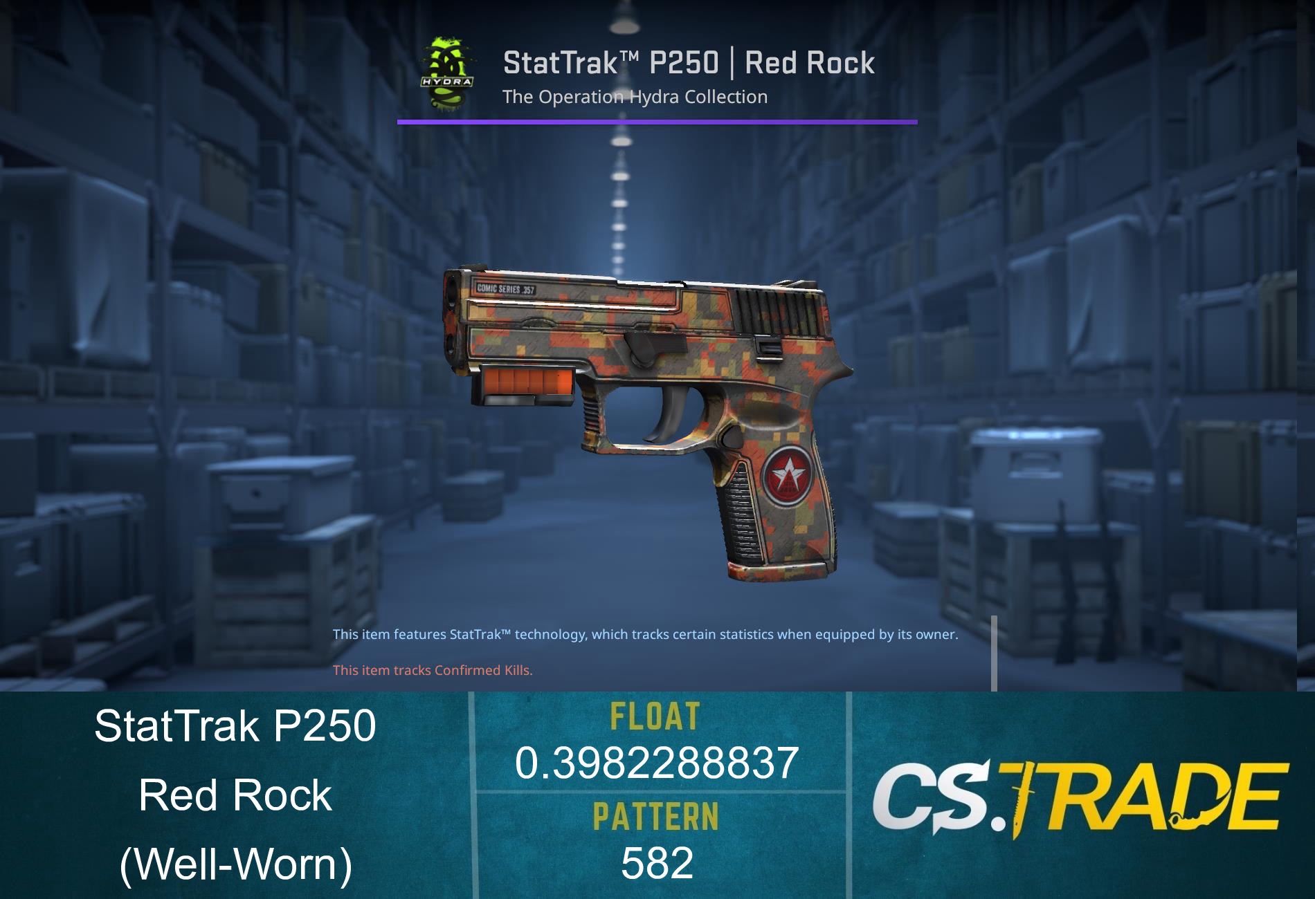StatTrak™ P250 | Red Rock (Well-Worn) Screenshot
