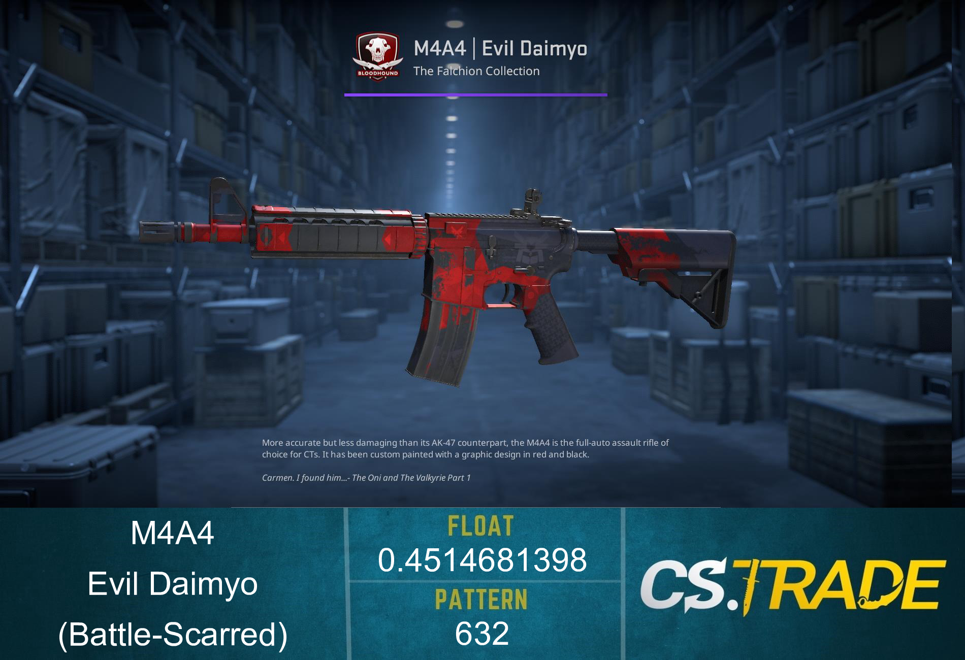 M4A4 | Evil Daimyo (Battle-Scarred) Screenshot