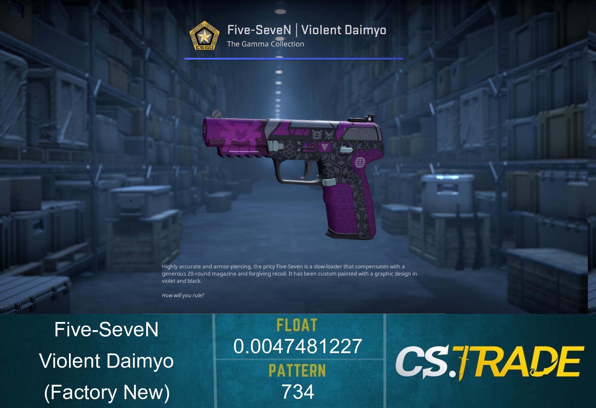 Five-SeveN | Violent Daimyo (Factory New) Screenshot