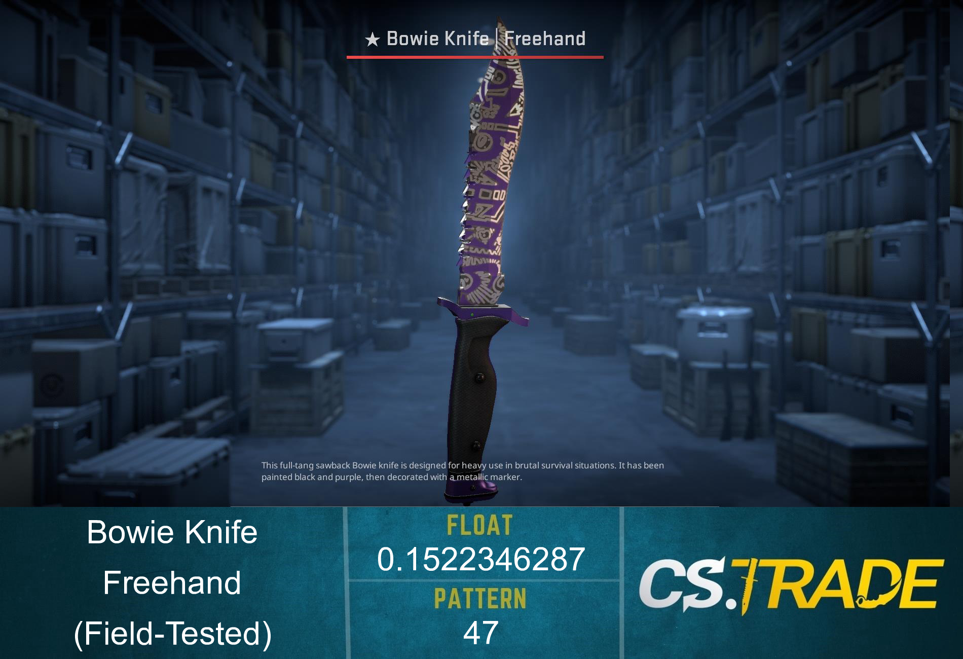 ★ StatTrak™ Bowie Knife | Freehand (Field-Tested) Screenshot
