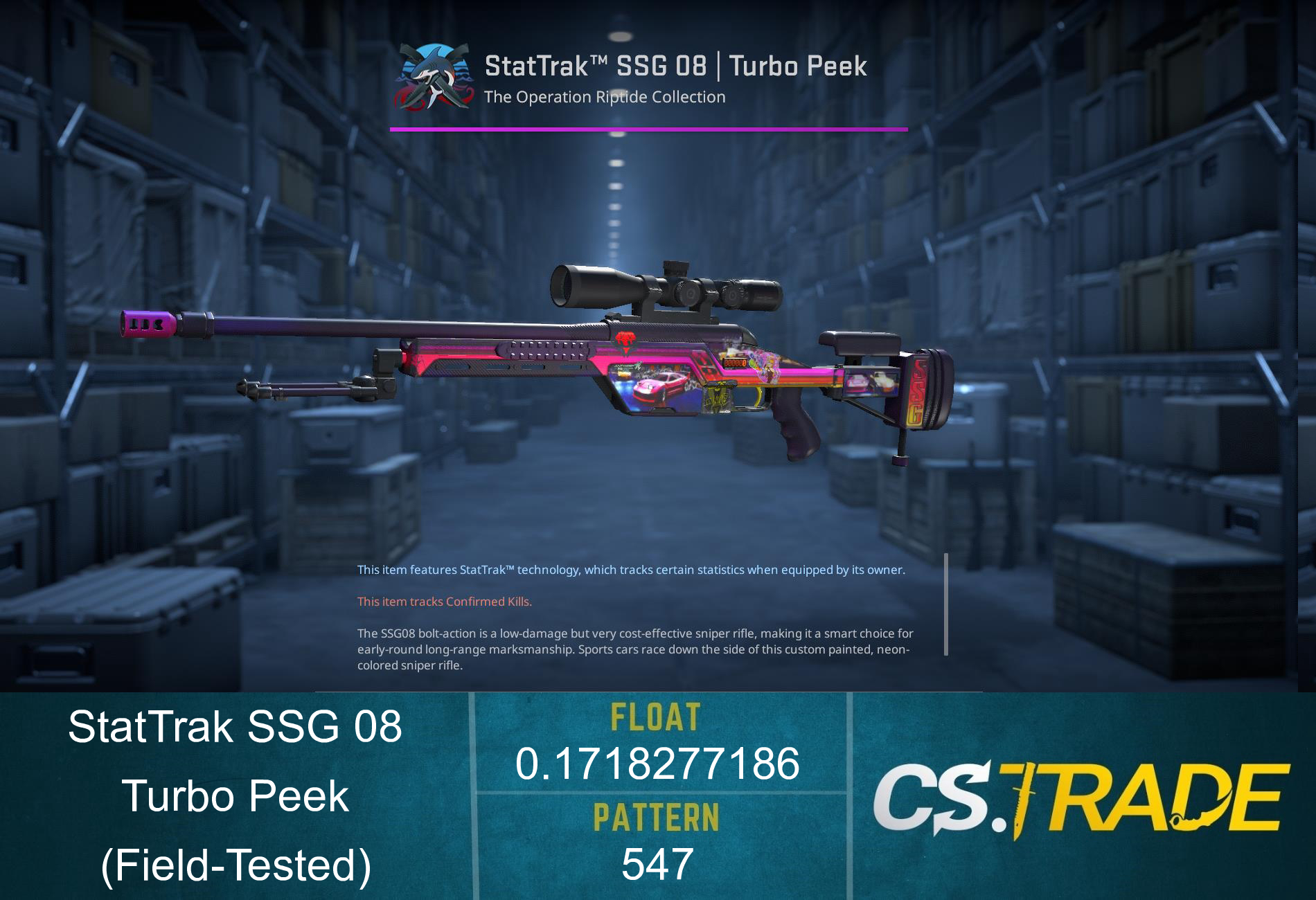 StatTrak™ SSG 08 | Turbo Peek (Field-Tested)
